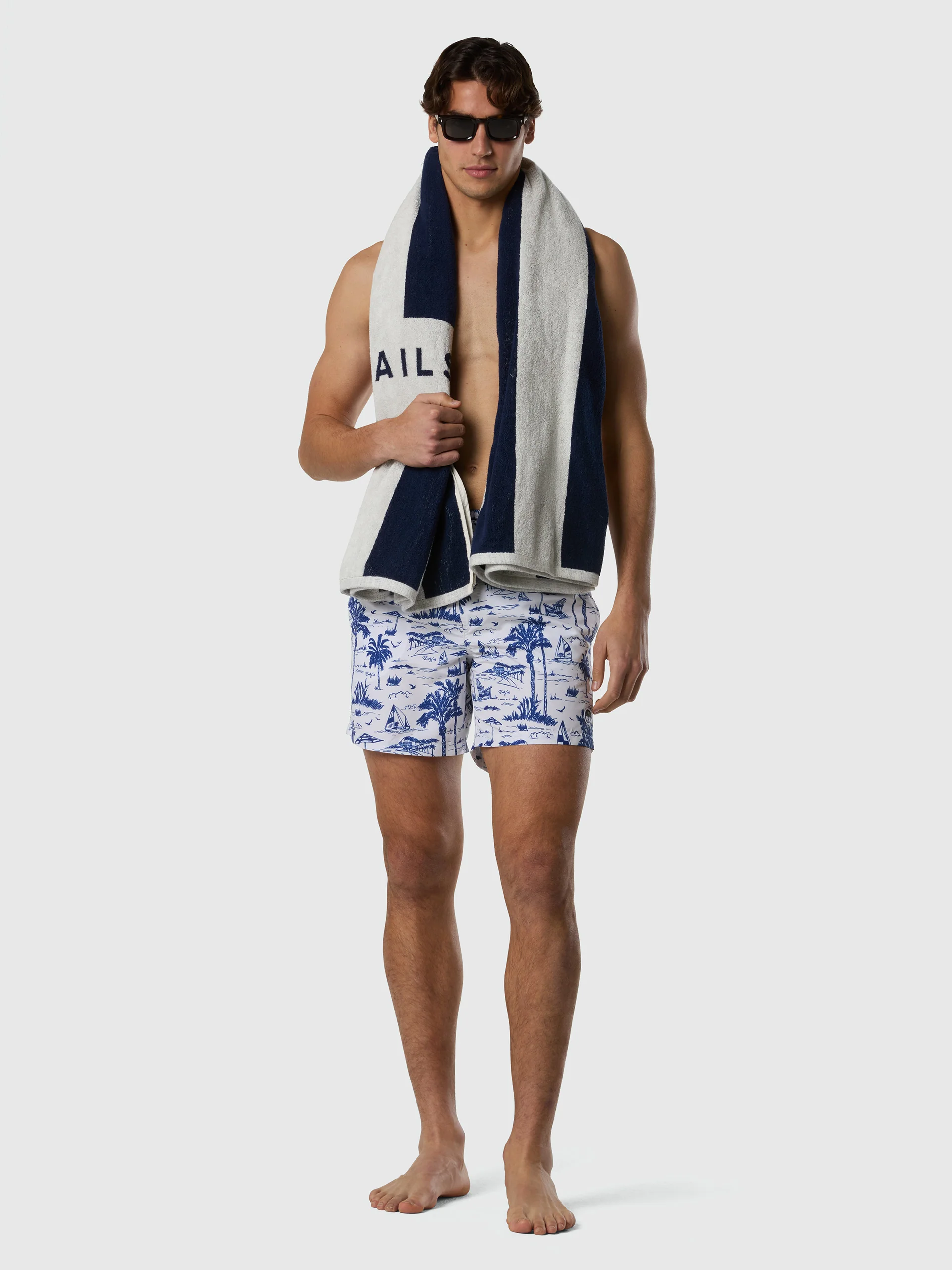 Printed peachskin swim shorts - Image 4