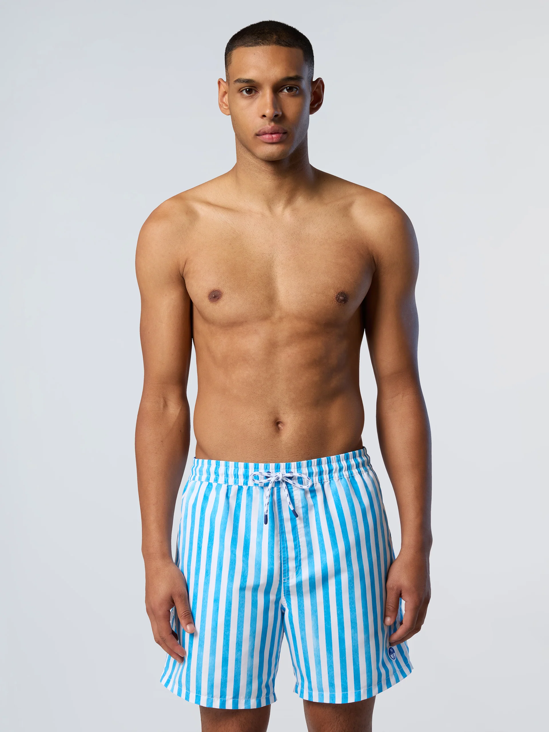 Printed peachskin swim shorts - Image 14