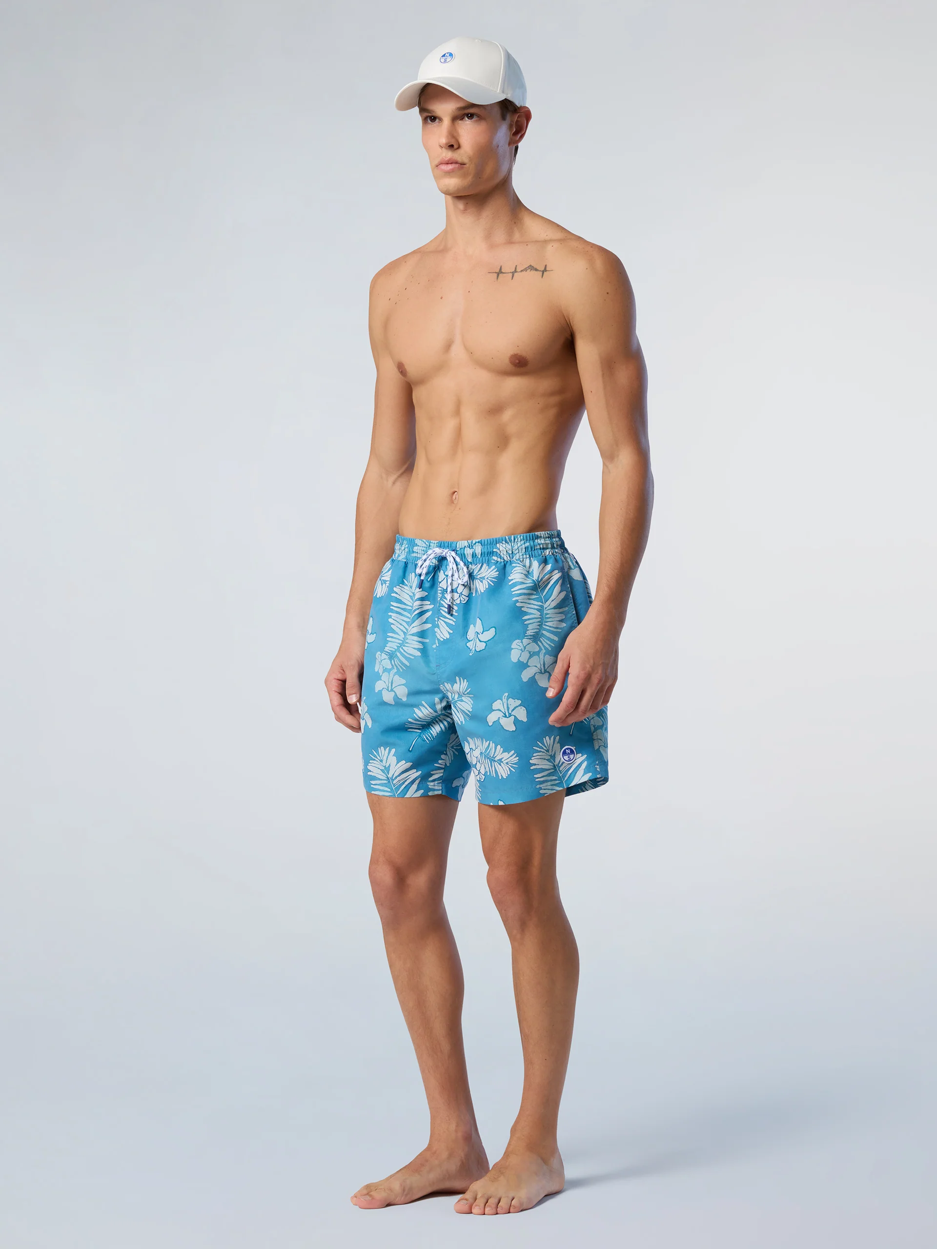 Printed peachskin swim shorts - Image 5