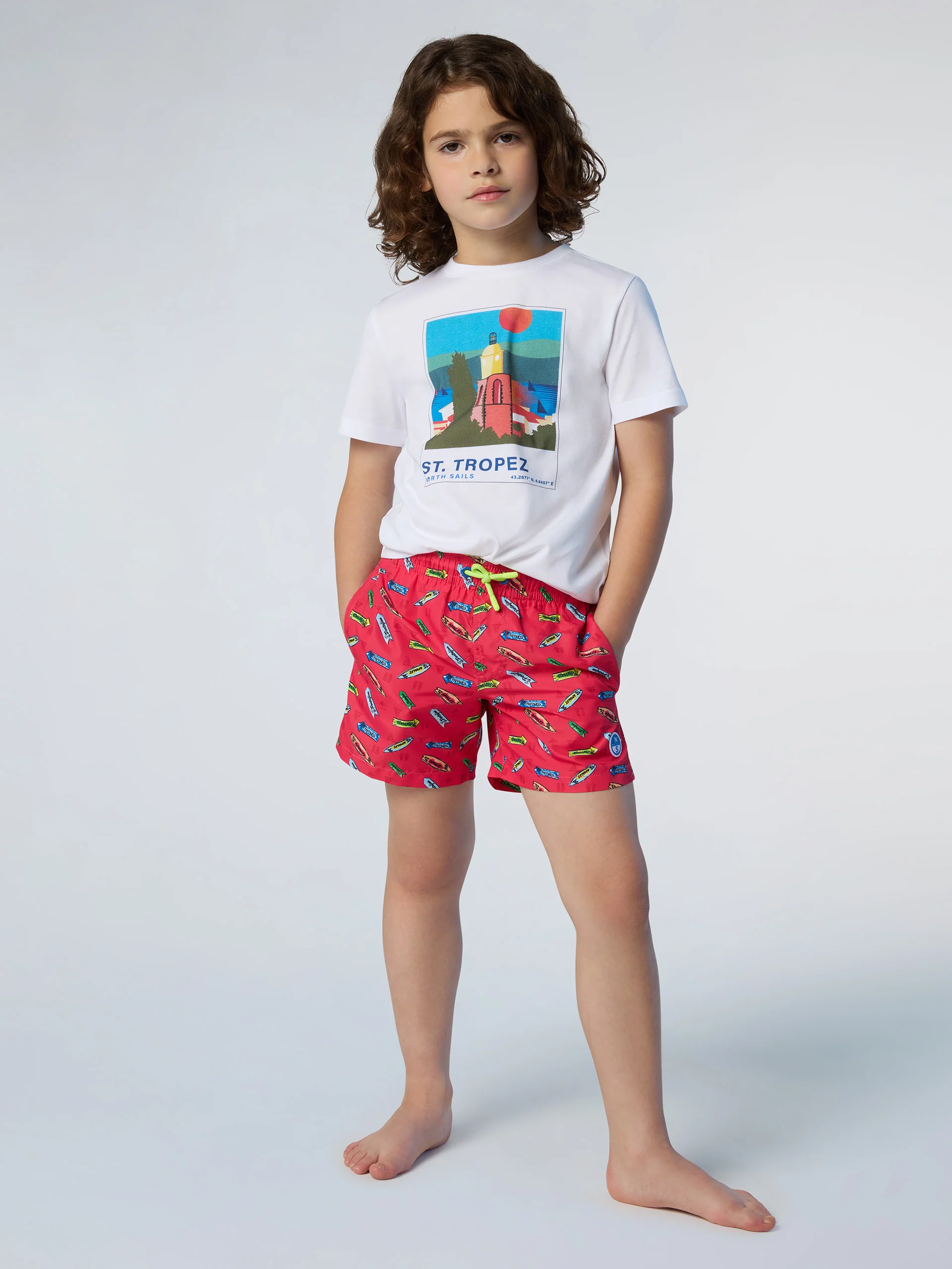 Swim shorts with graphic print - Image 5