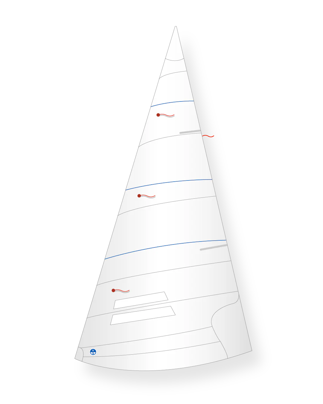 AUSTRALIAN SHARPIE  DACRON JIB ZIPPER LUFF