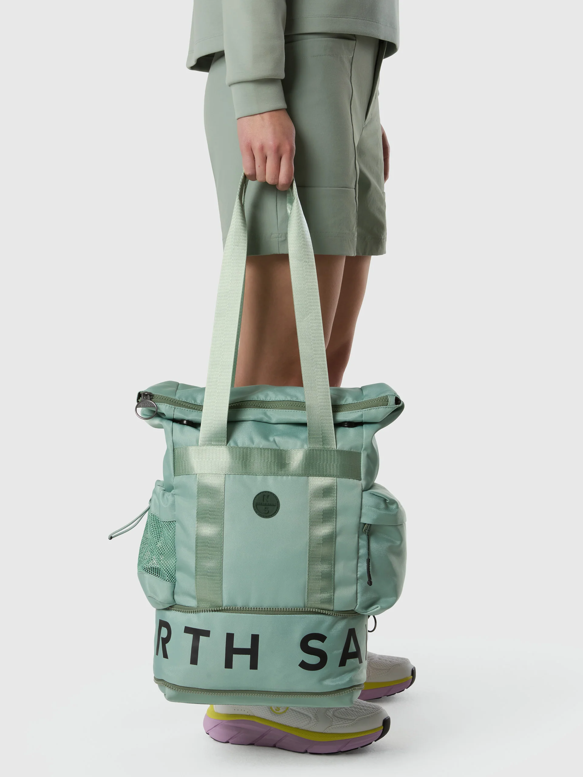 Nylon two-way backpack