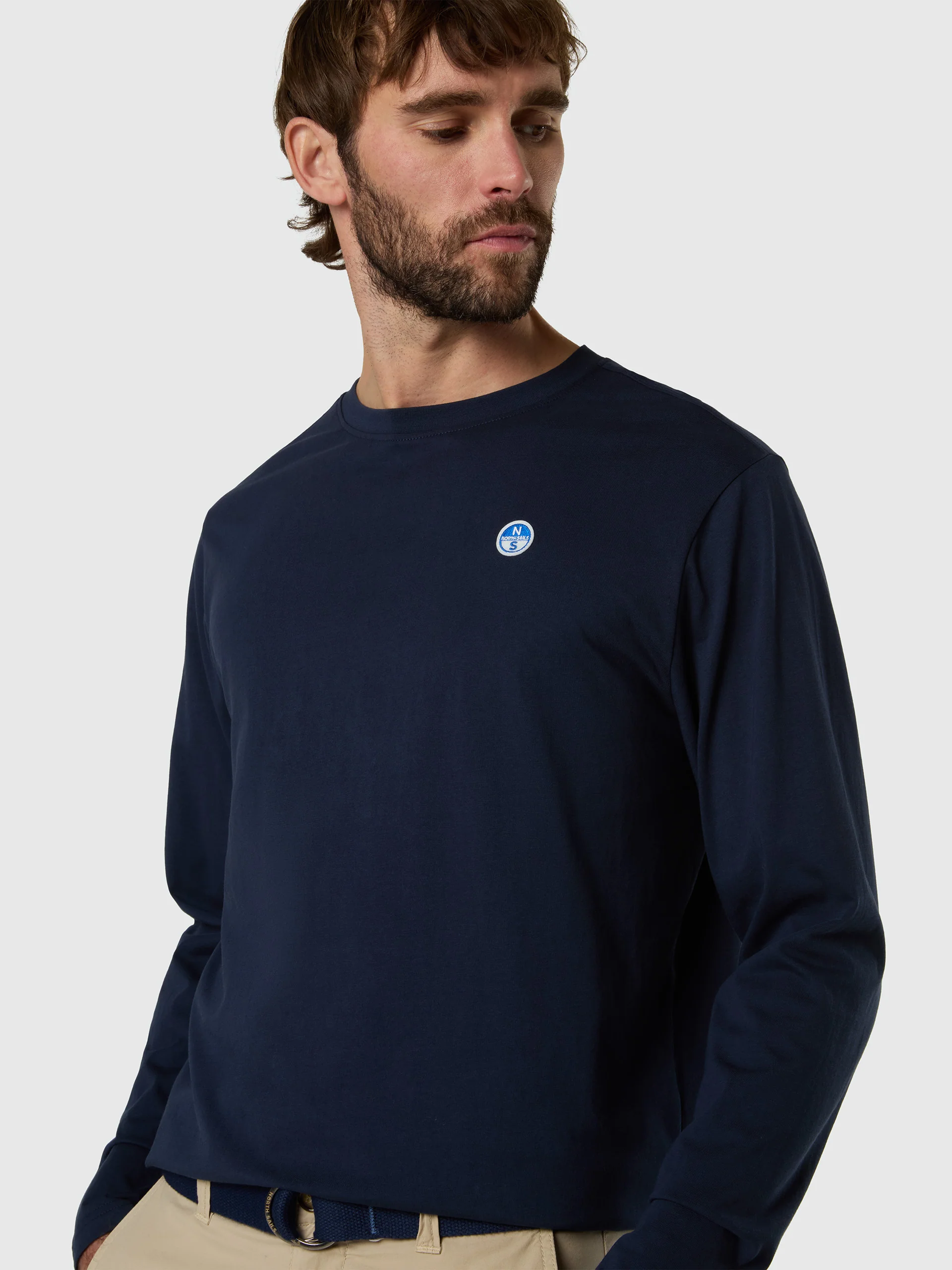 Long-sleeved T-shirt with logo patch - Image 2