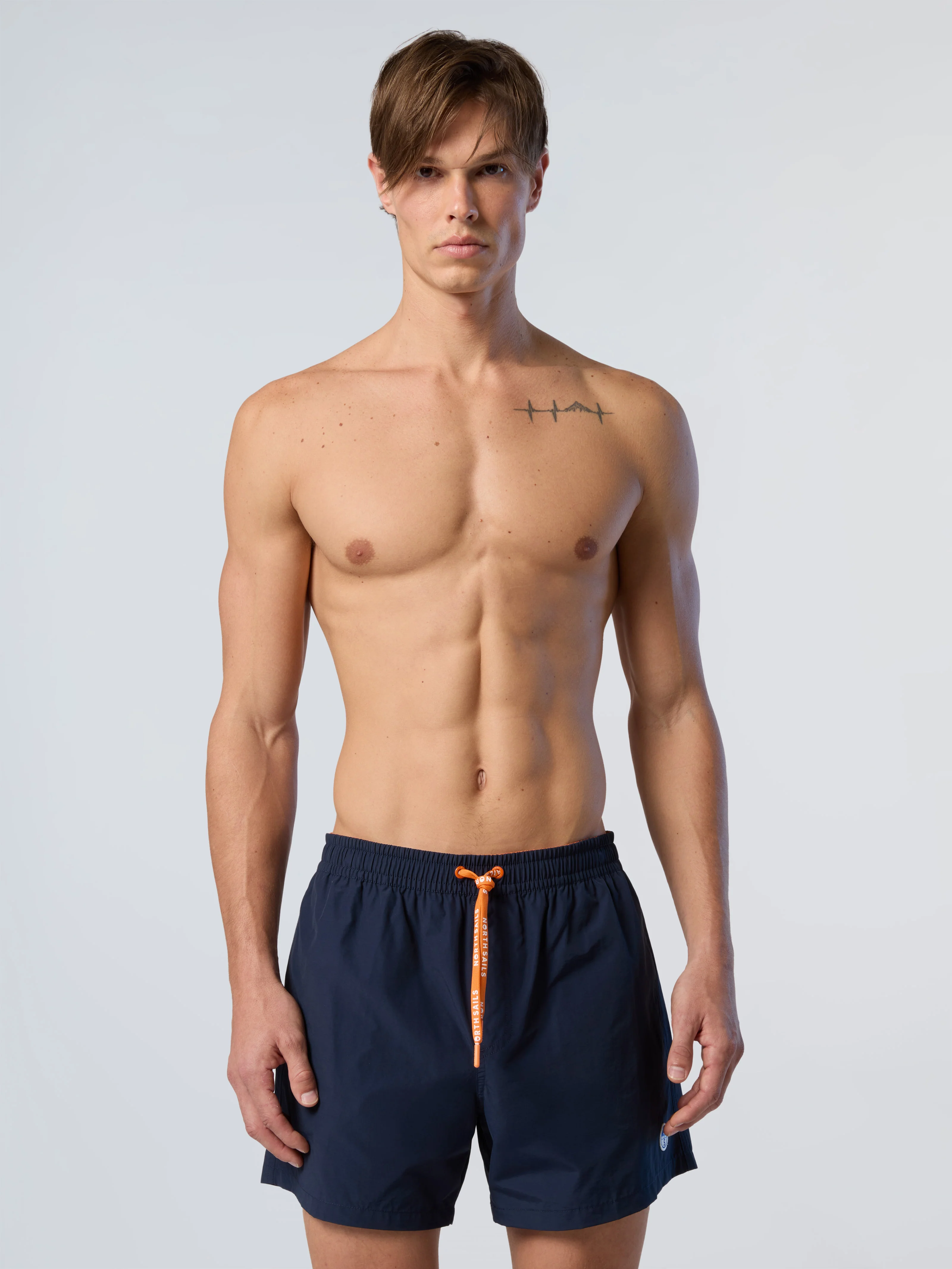 Swim shorts with logo patch