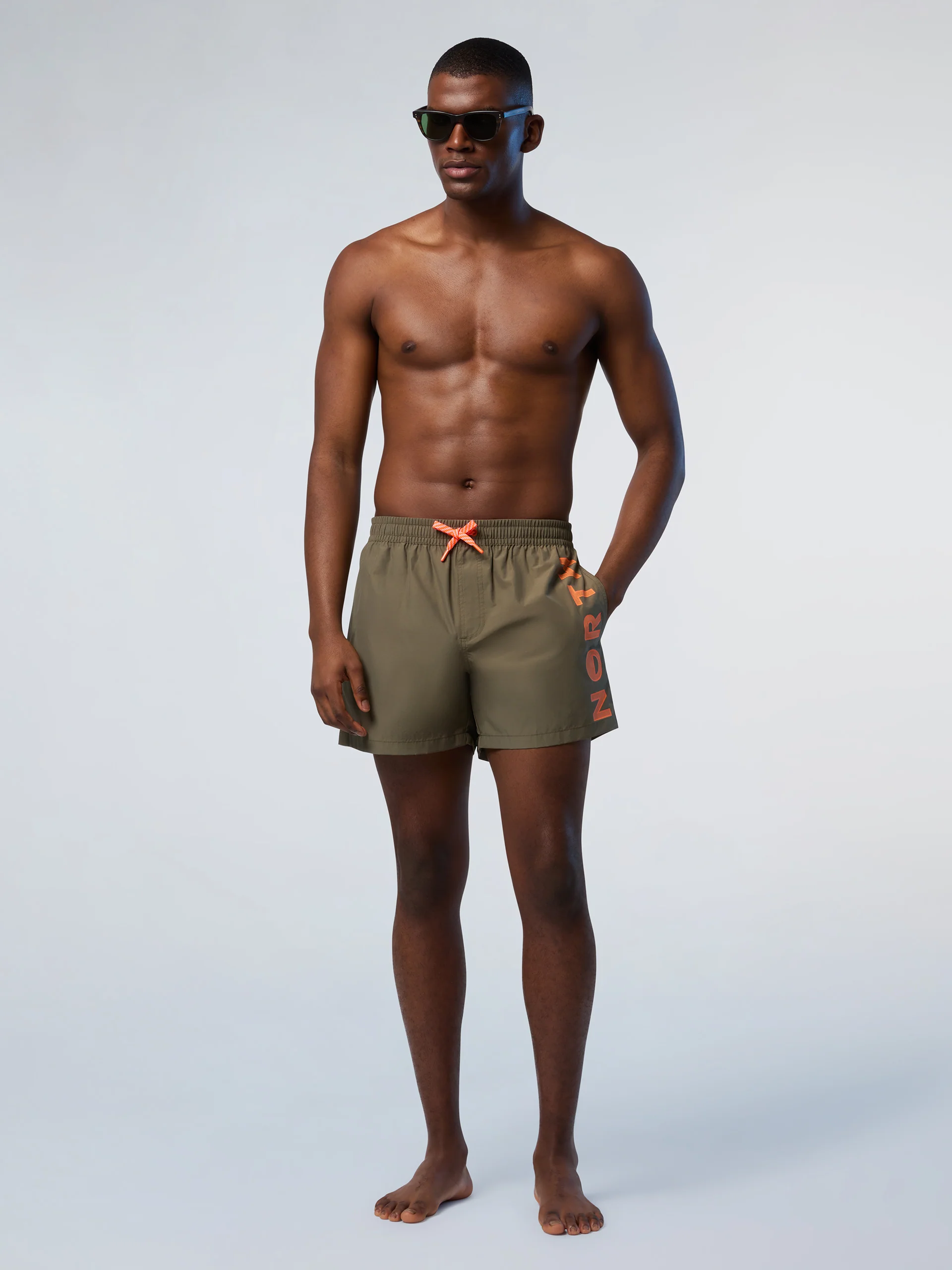 Swim shorts with vertical print - Image 5