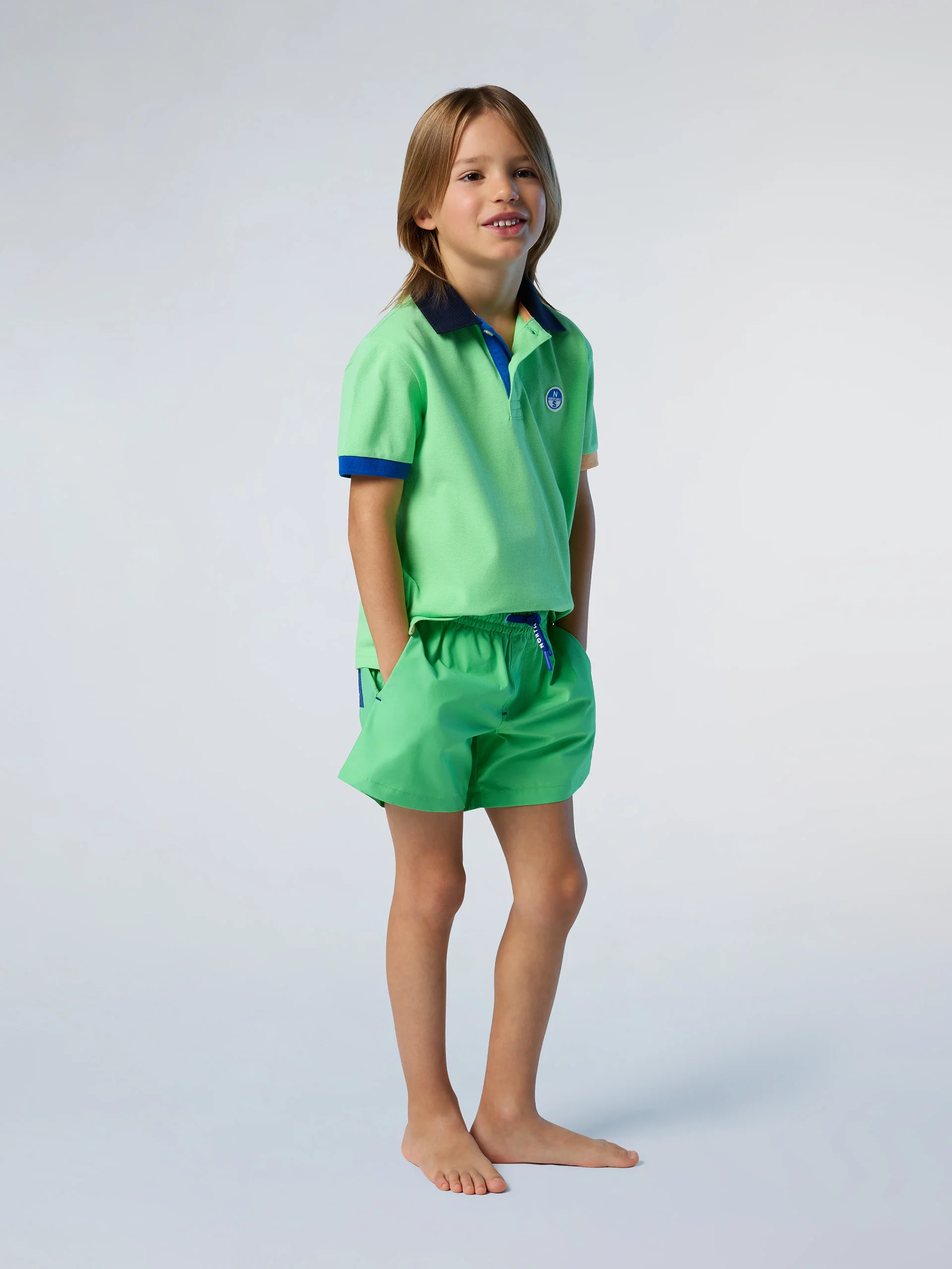 Swim shorts with contrast pocket - Image 11
