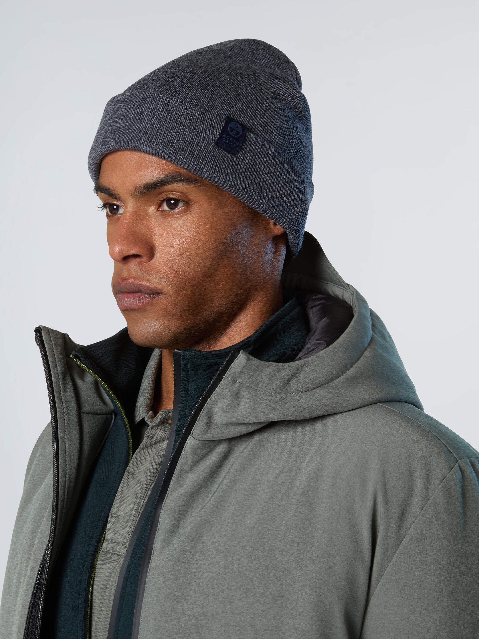Fine-knit beanie with turn-up - Image 7