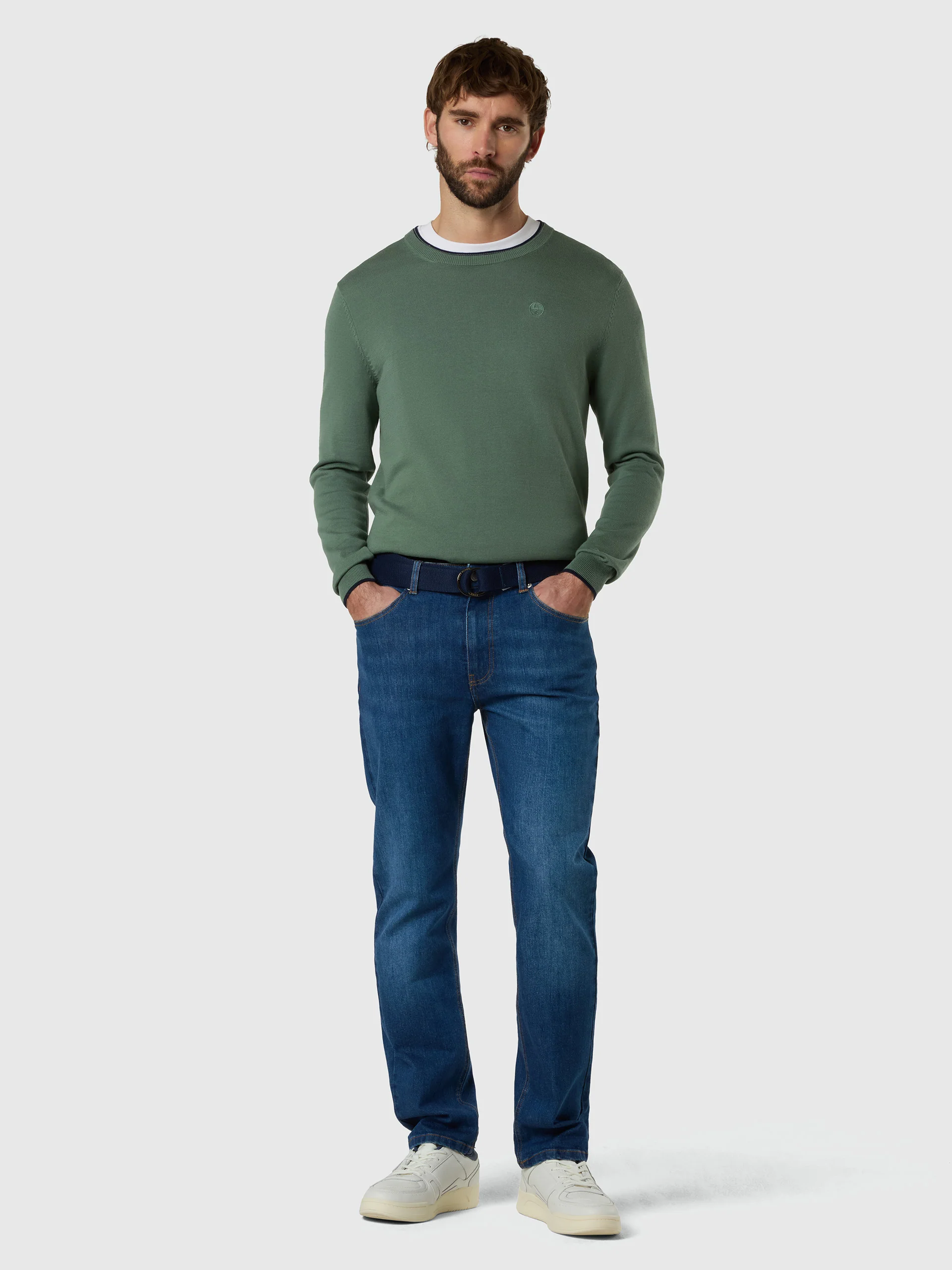 Crew-neck sweater with tonal logo - Image 11