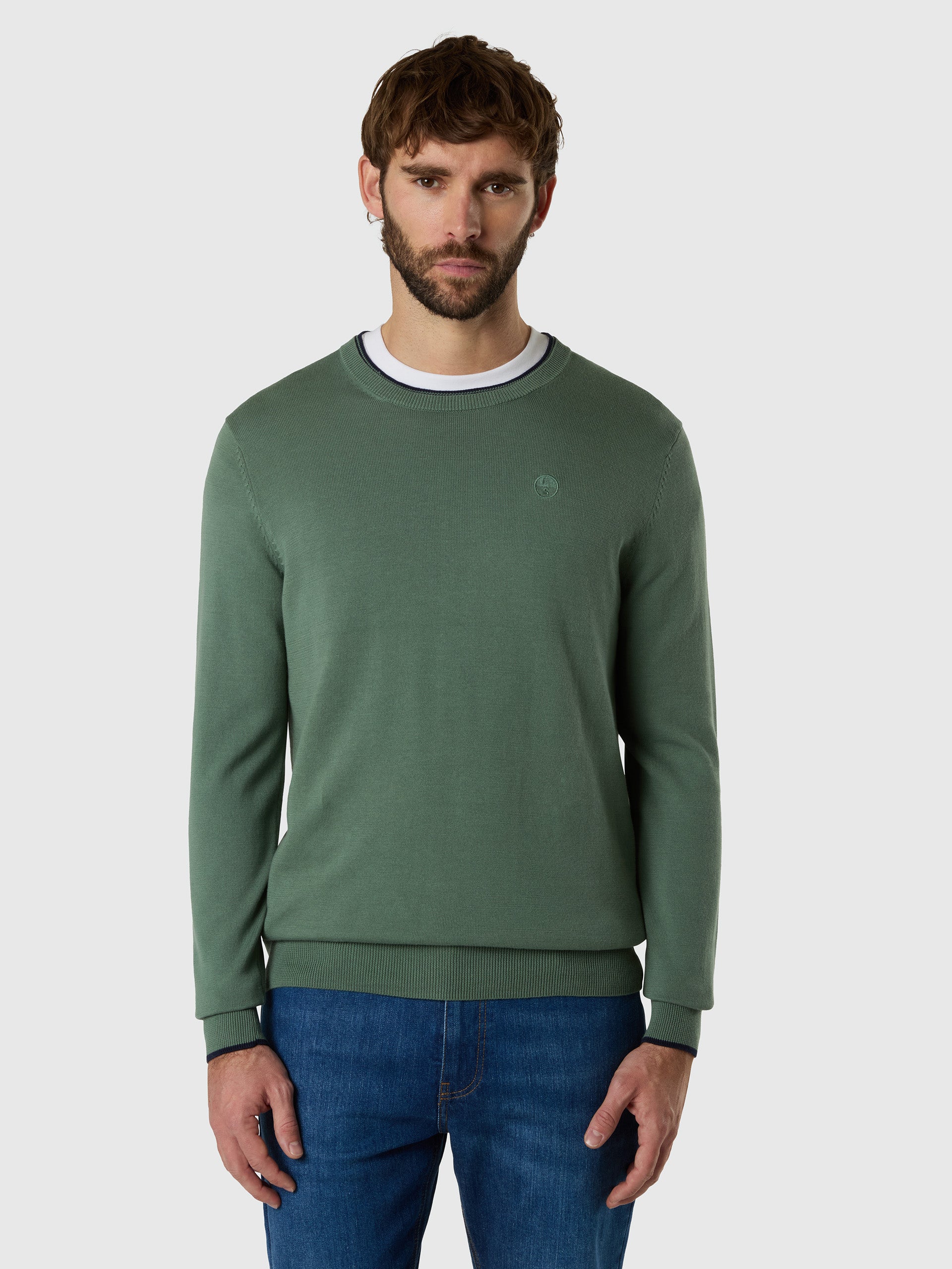 Crew-neck sweater with tonal logo - Image 7