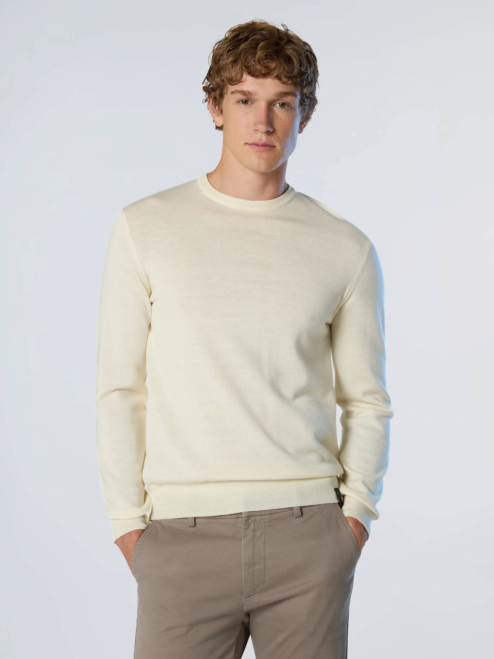 Merino wool crew-neck sweater