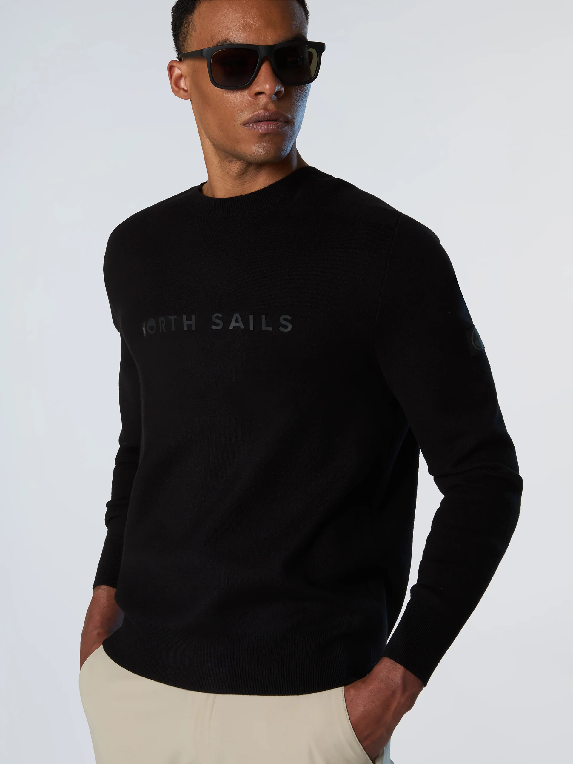 Viscose sweater with 3D lettering - Image 8
