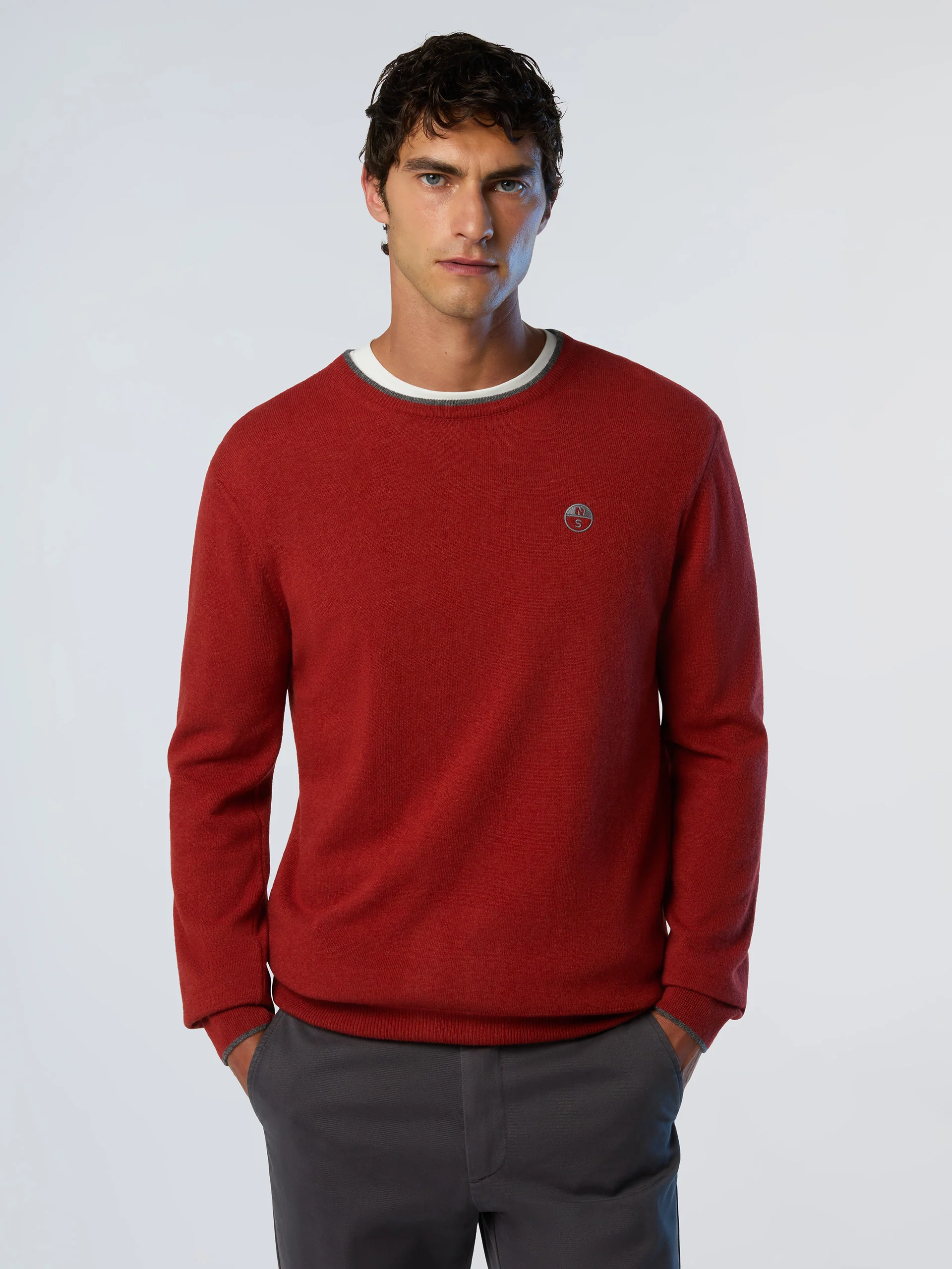 Crew-neck sweater with embroidered logo - Image 13