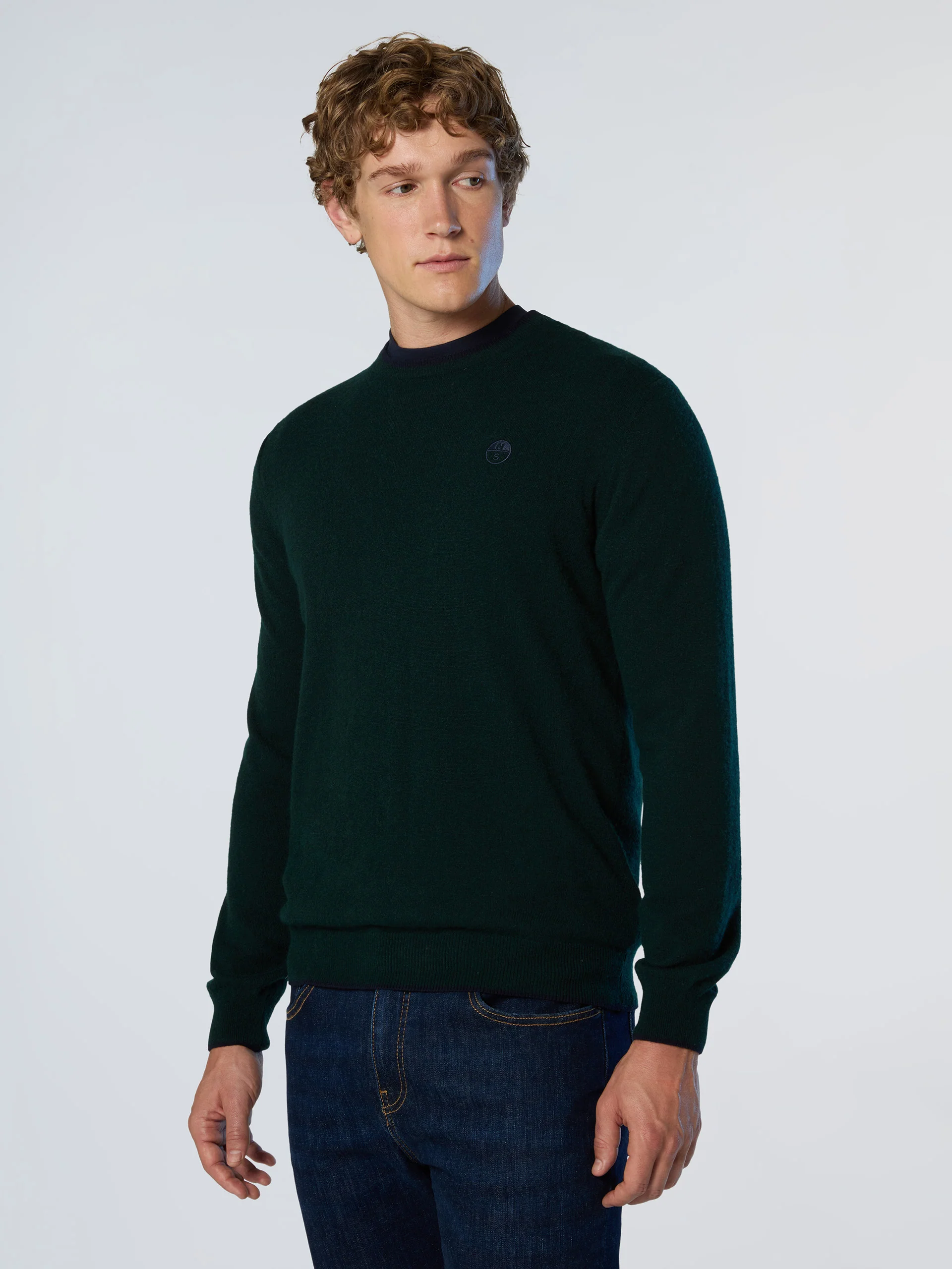 Crew-neck sweater with embroidered logo - Image 19