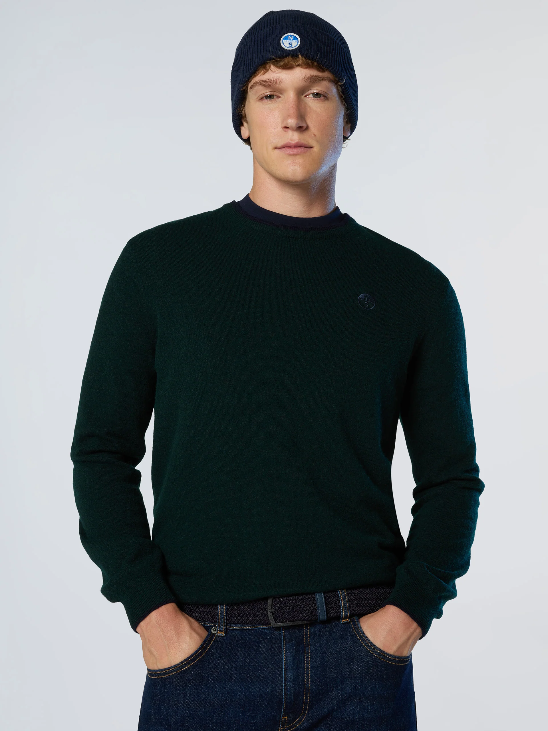 Crew-neck sweater with embroidered logo - Image 20