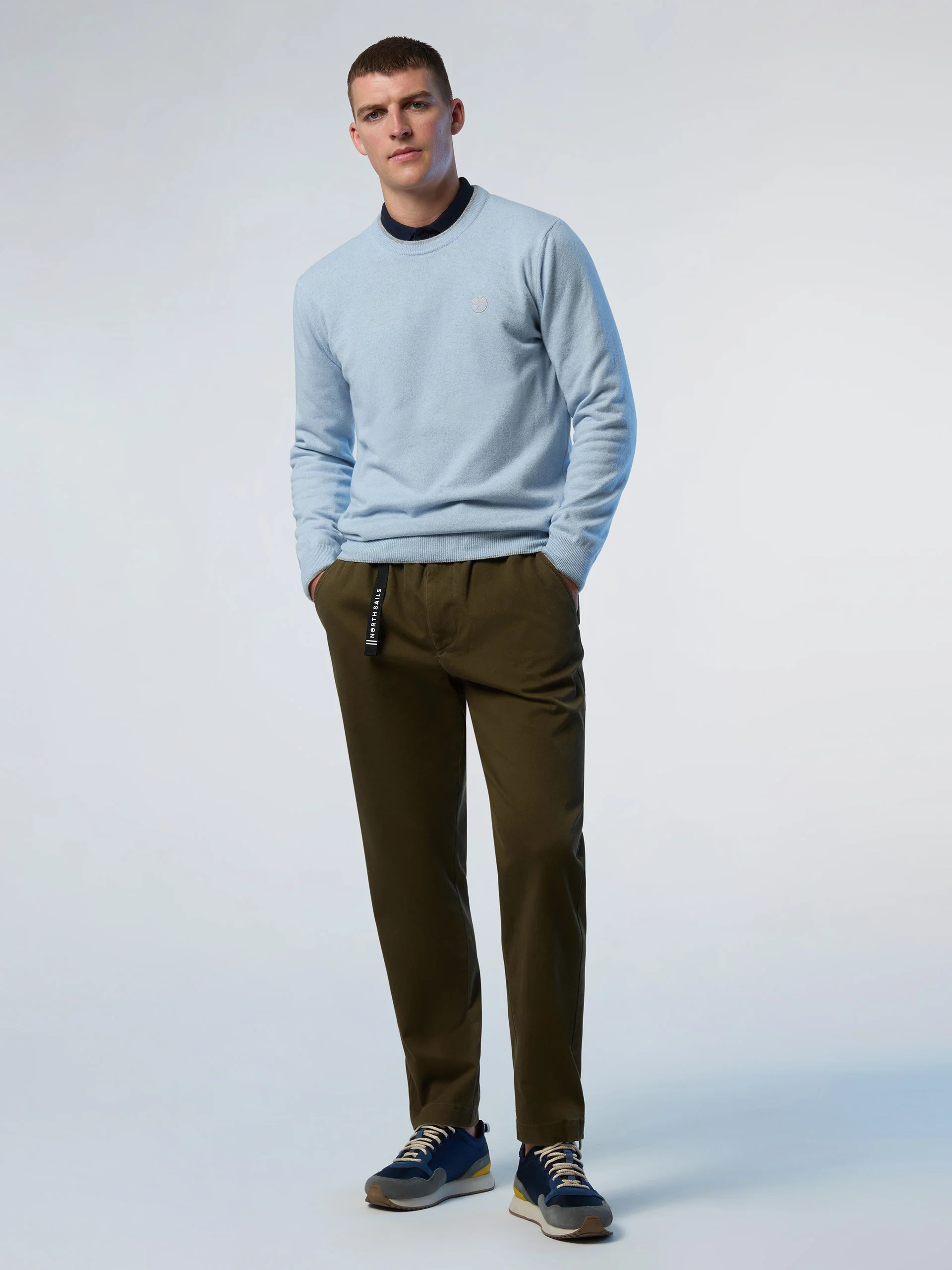 Crew-neck sweater with embroidered logo - Image 41