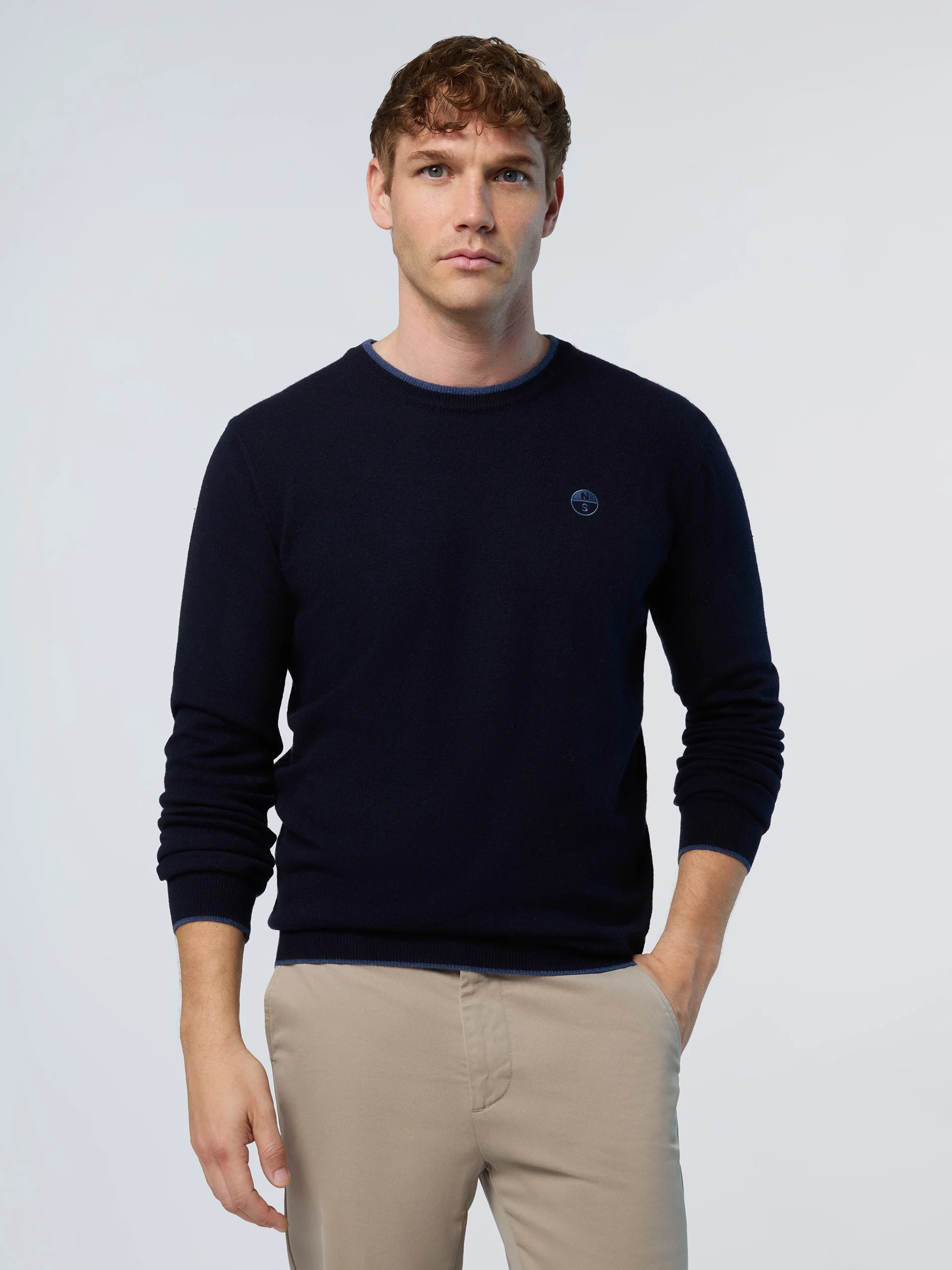 Crew-neck sweater with embroidered logo - Image 44