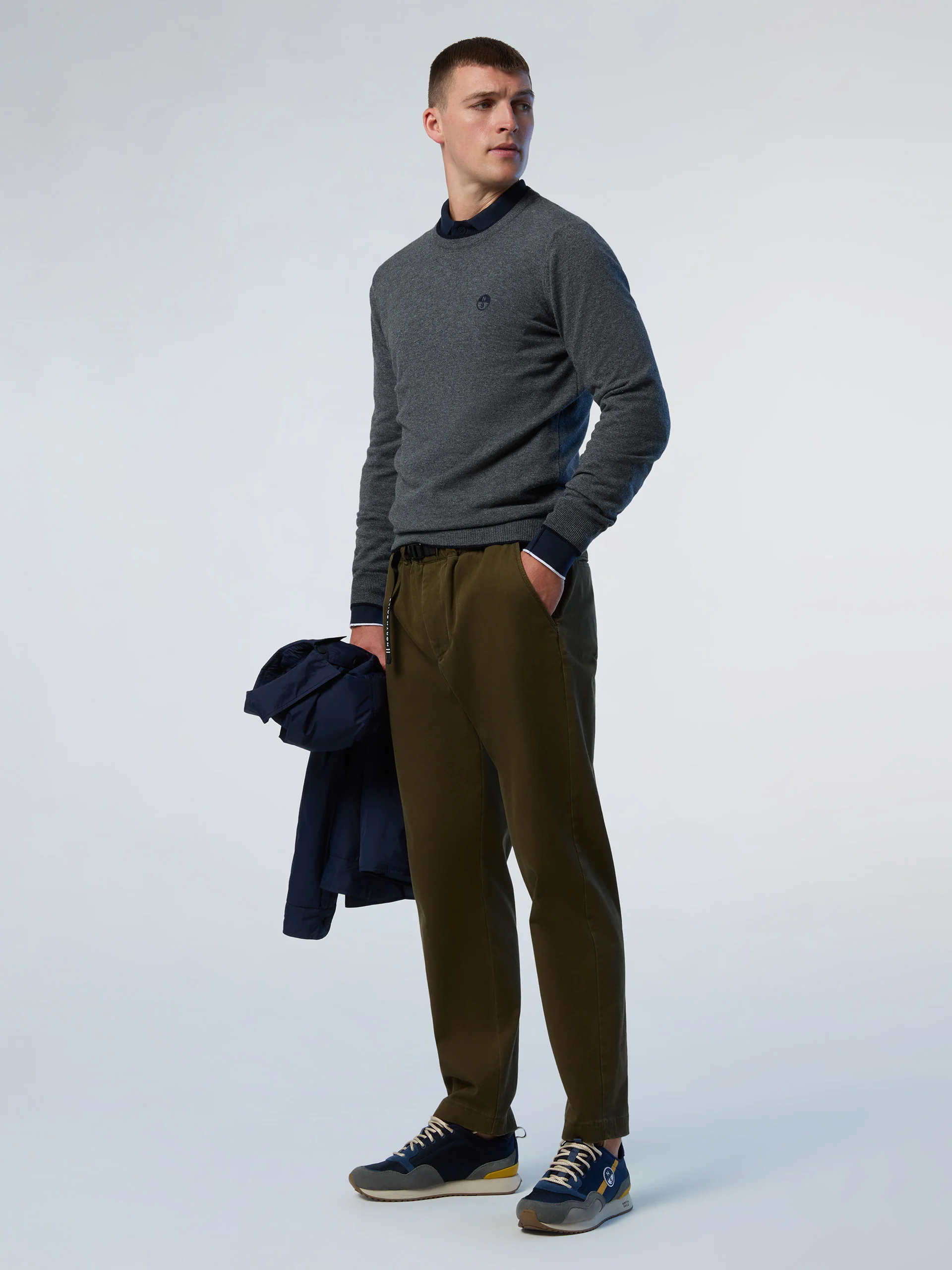 Crew-neck sweater with embroidered logo - Image 53
