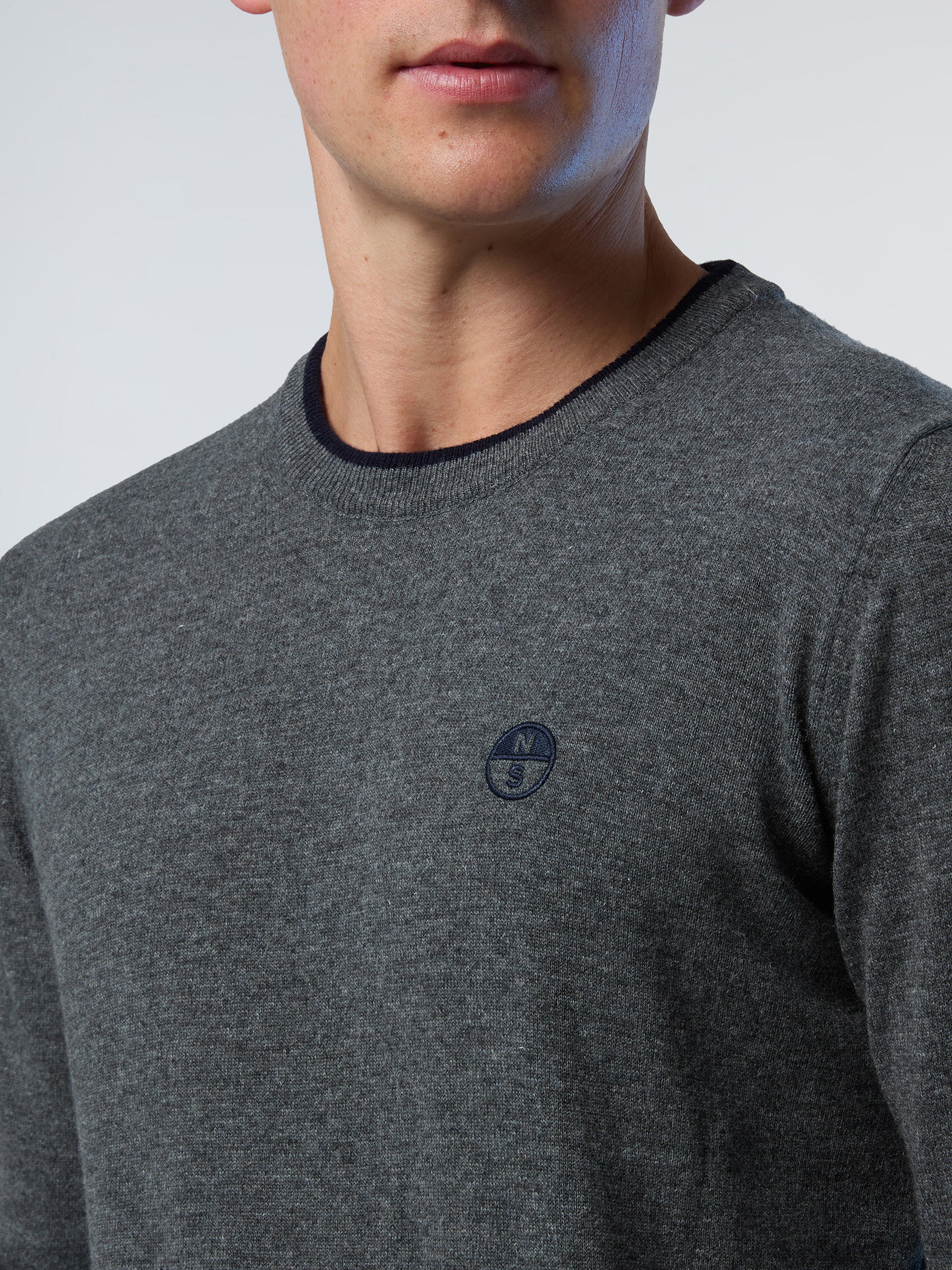 Crew-neck sweater with embroidered logo - Image 54
