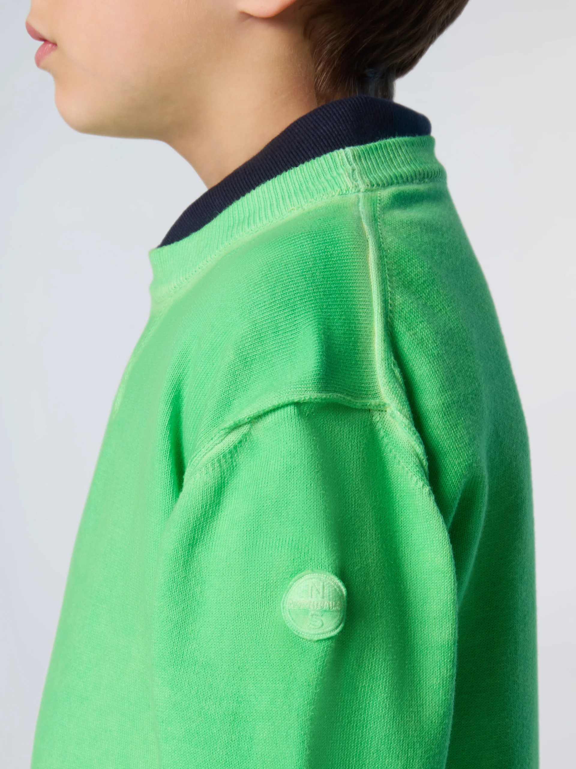 Crew-neck sweater with logo patch - Image 17