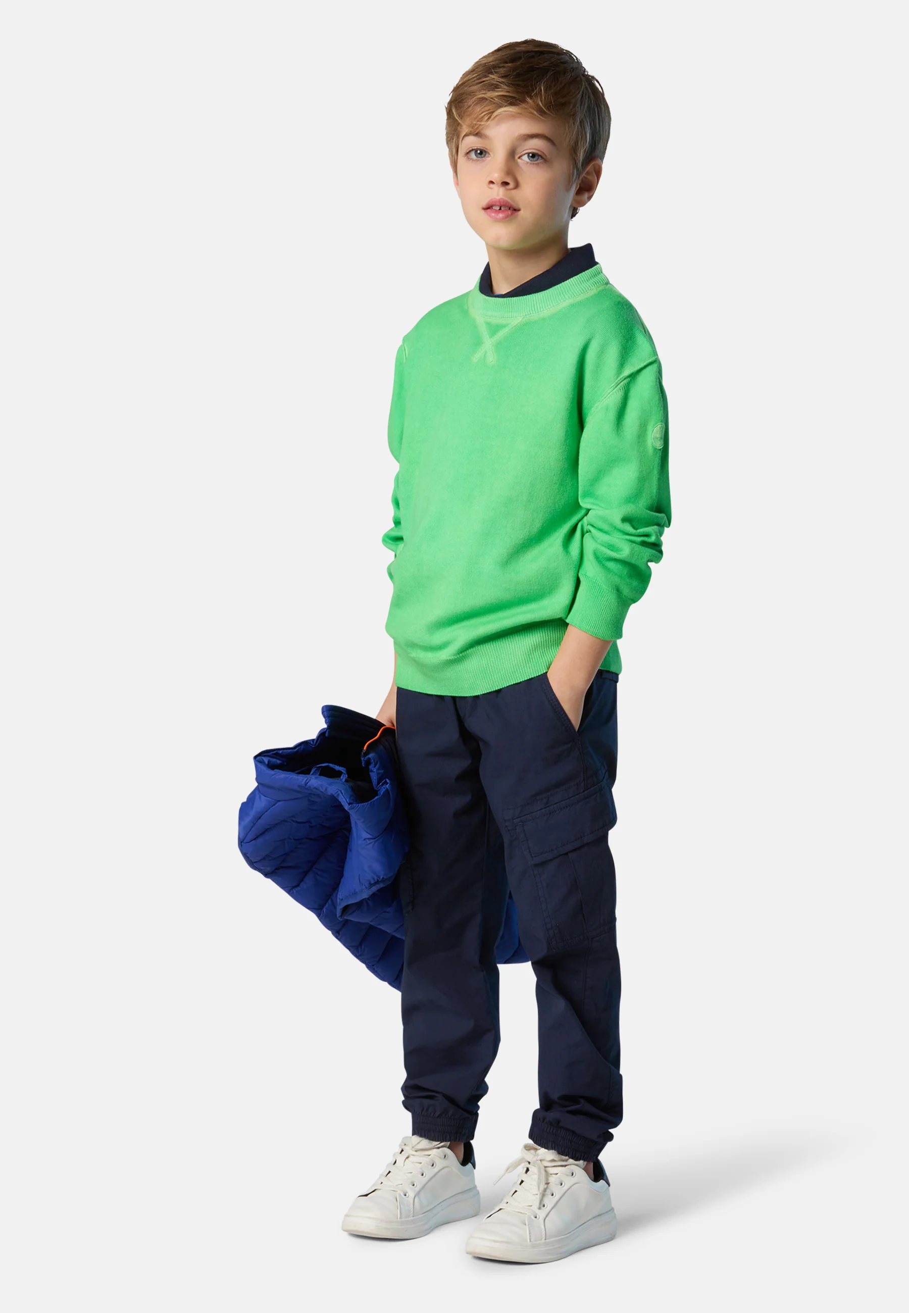 Crew-neck sweater with logo patch - Image 19