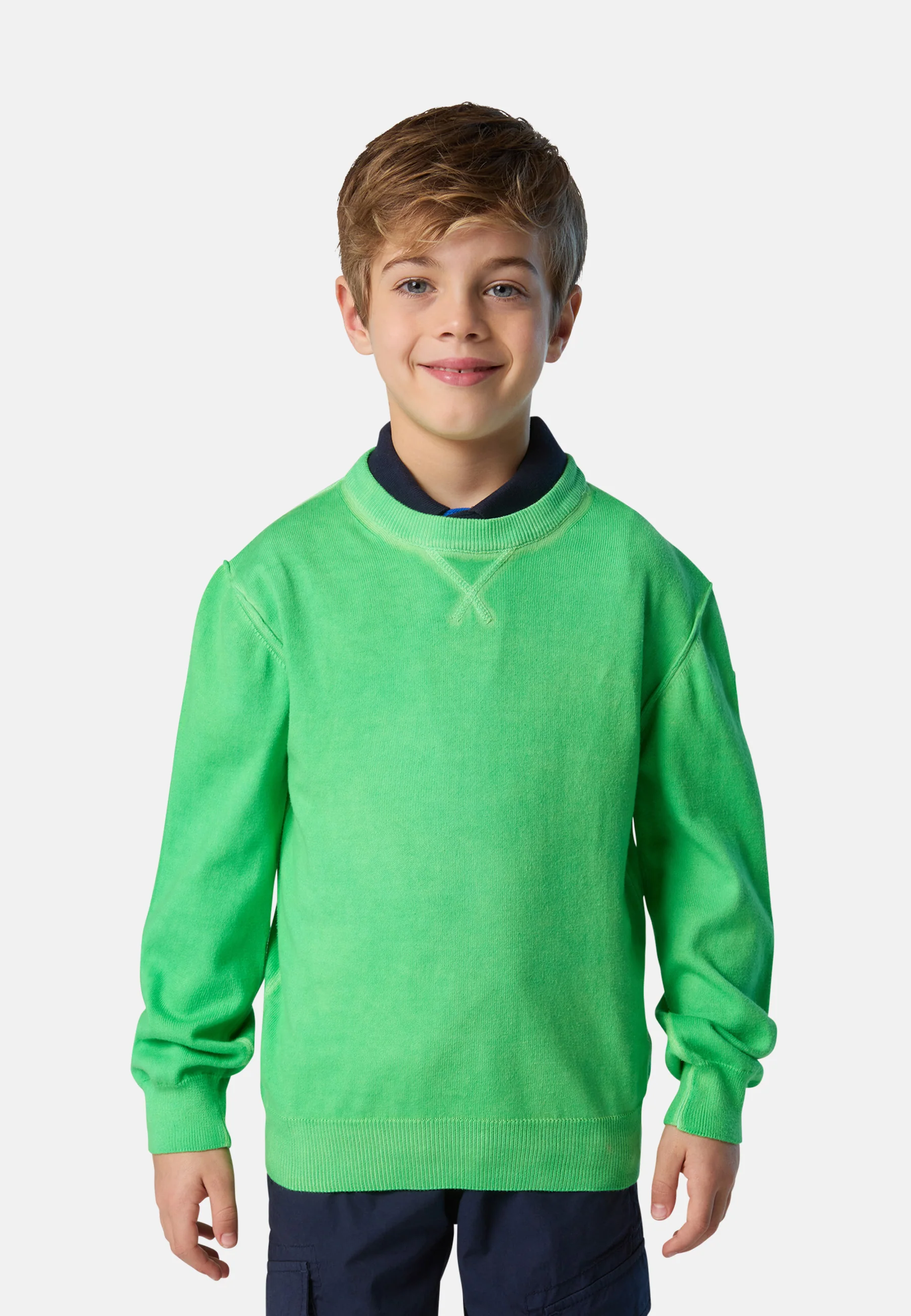 Crew-neck sweater with logo patch - Image 21