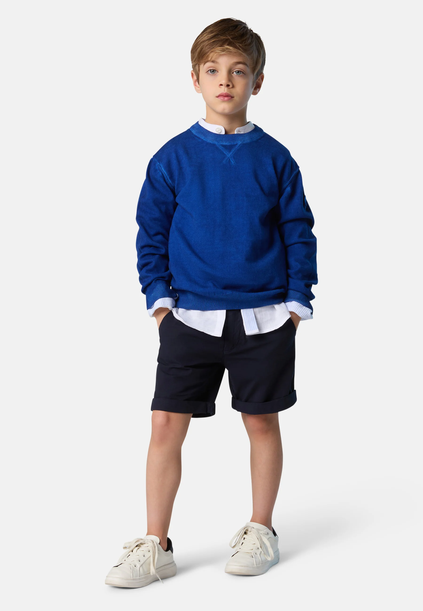 Crew-neck sweater with logo patch - Image 23