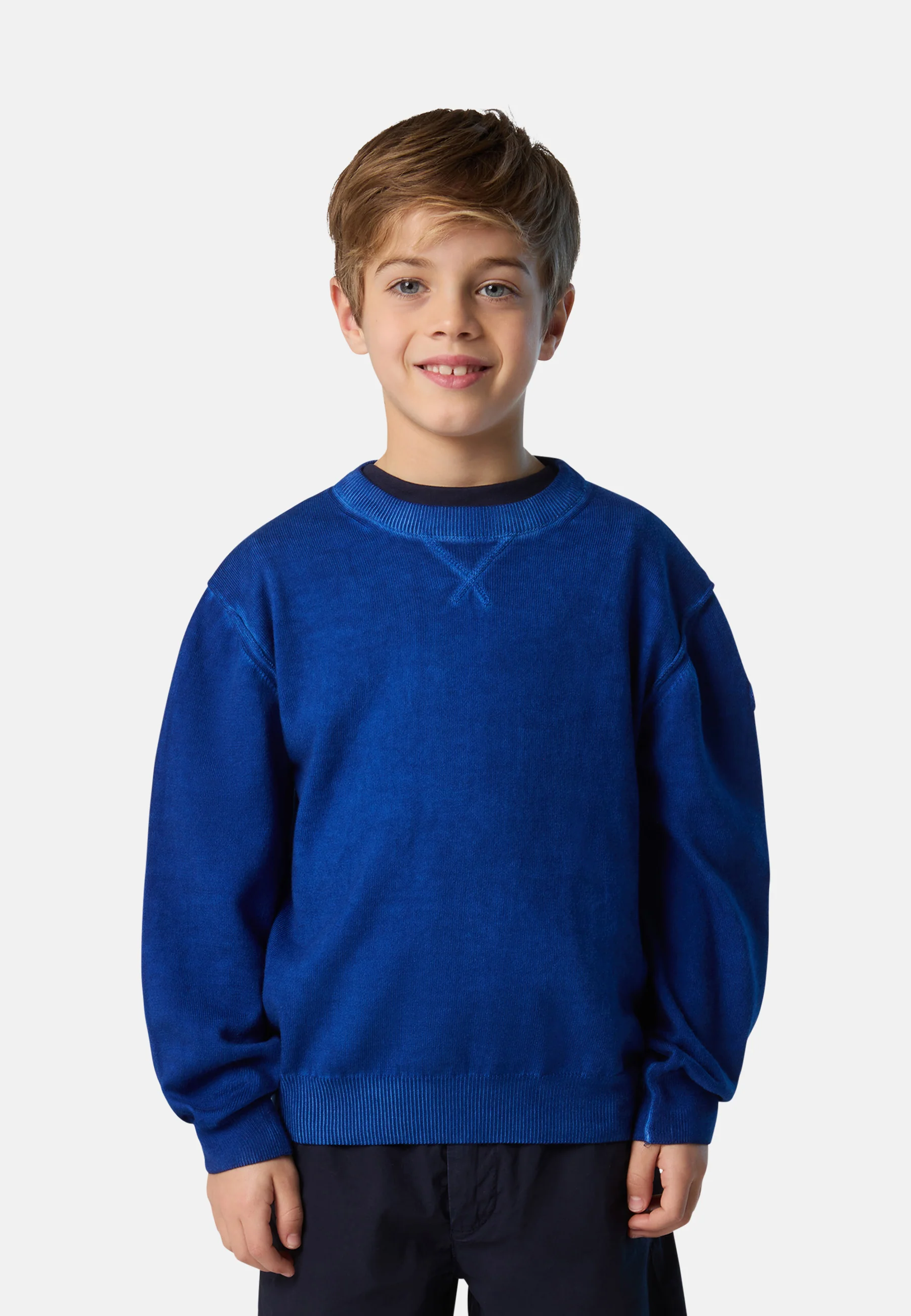 Crew-neck sweater with logo patch - Image 25