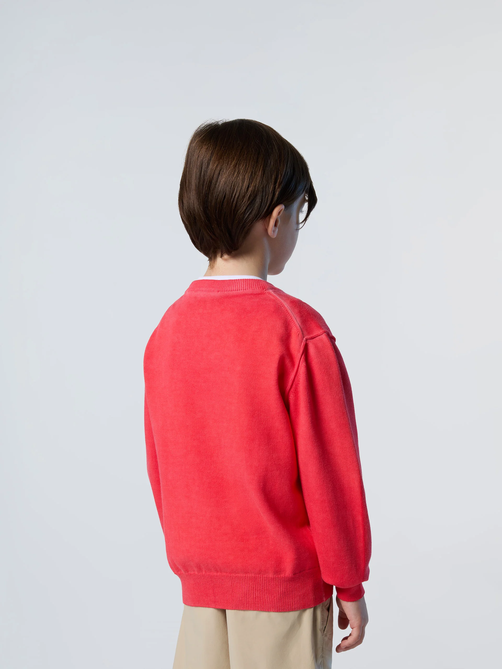 Crew-neck sweater with logo patch - Image 4
