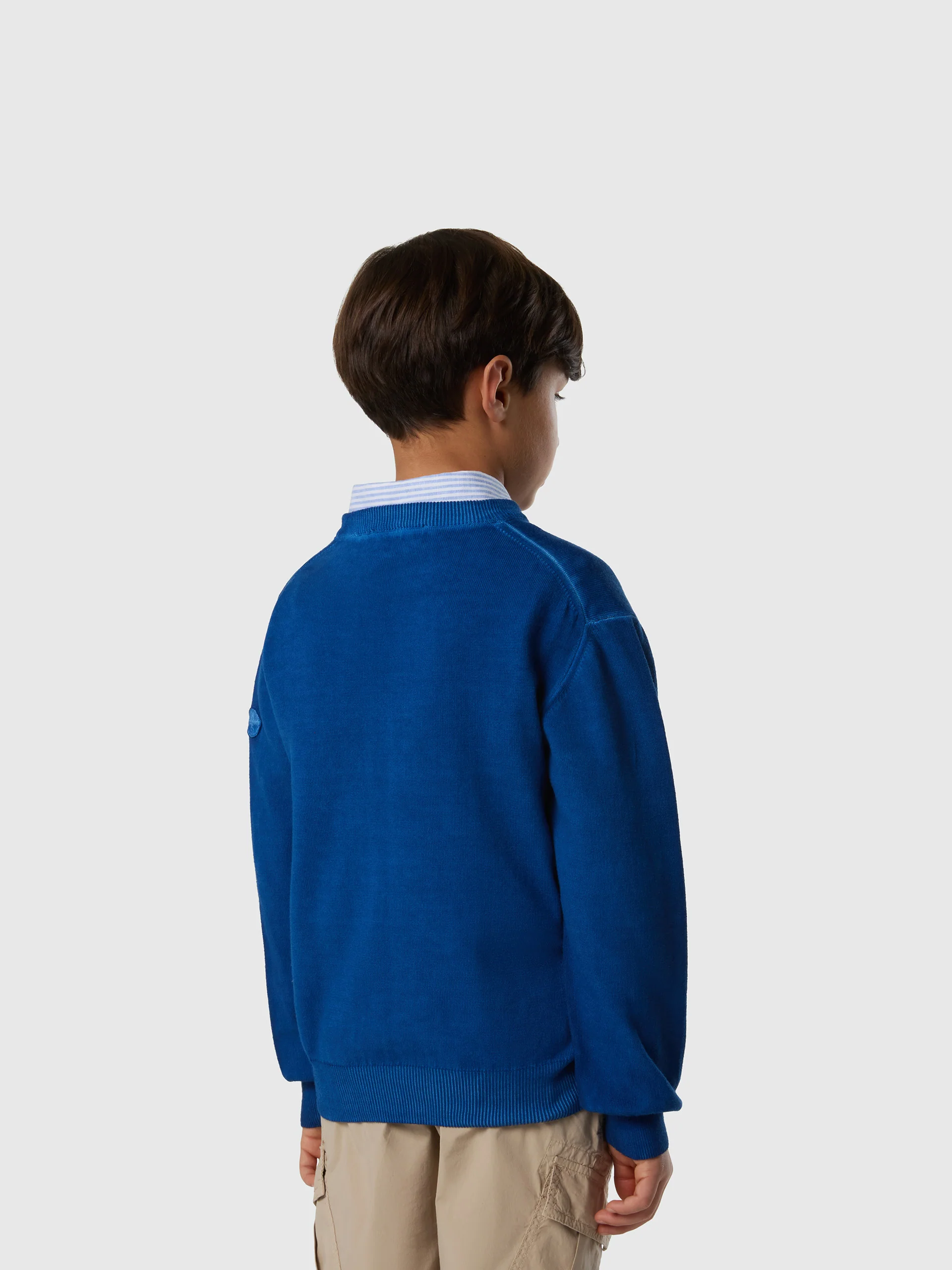 Crew-neck sweater with logo patch - Image 10