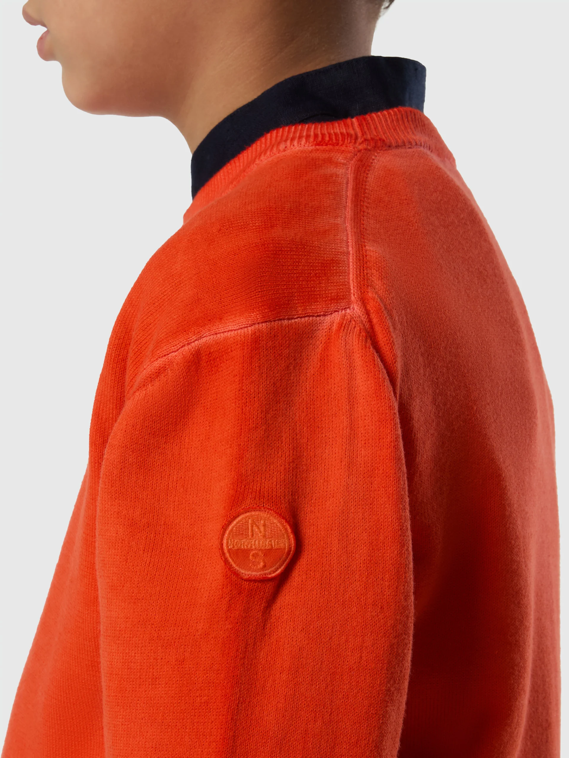 Crew-neck sweater with logo patch - Image 6