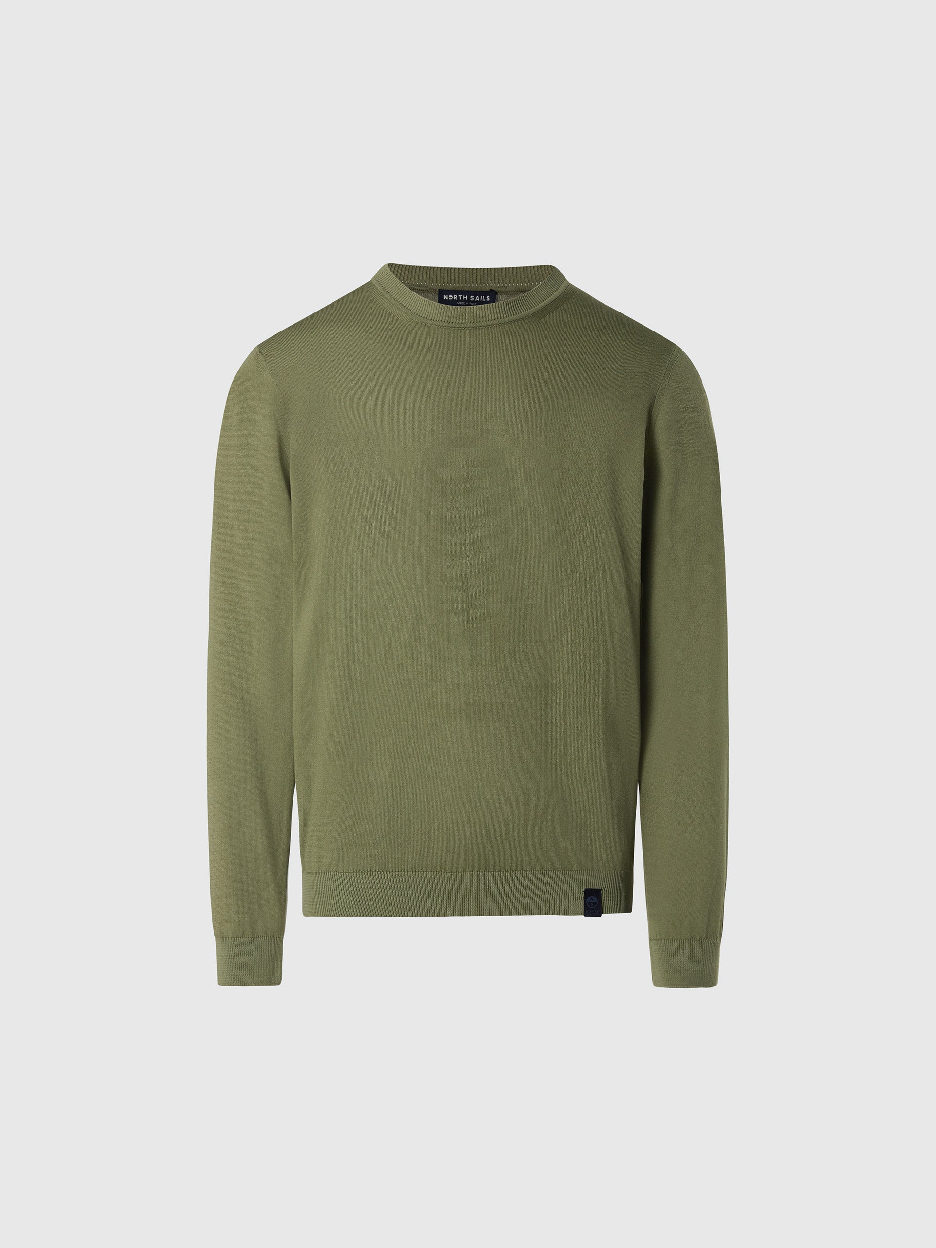 Crew-neck sweater with logo label - Image 3