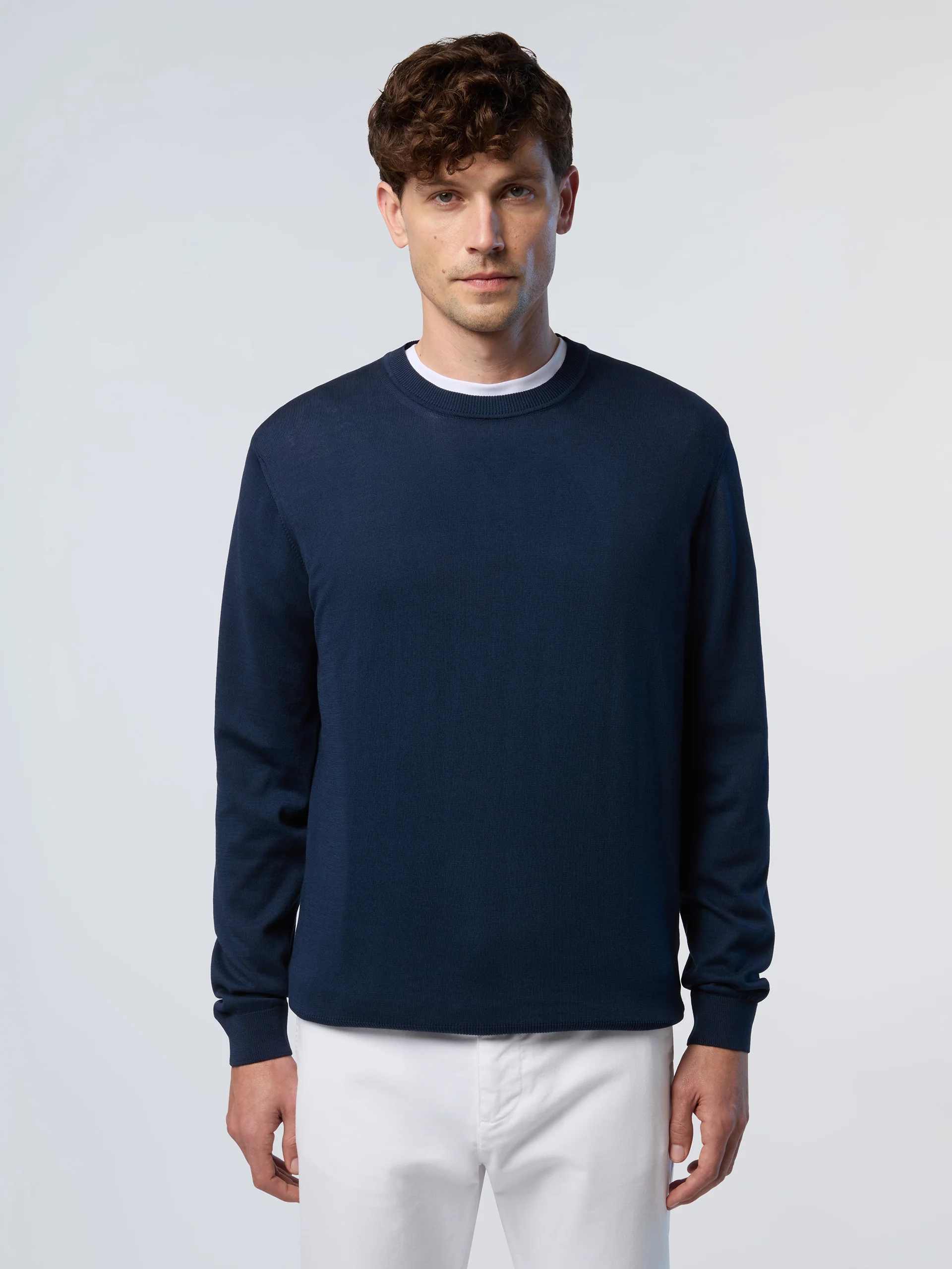 Crew-neck sweater with logo label - Image 7