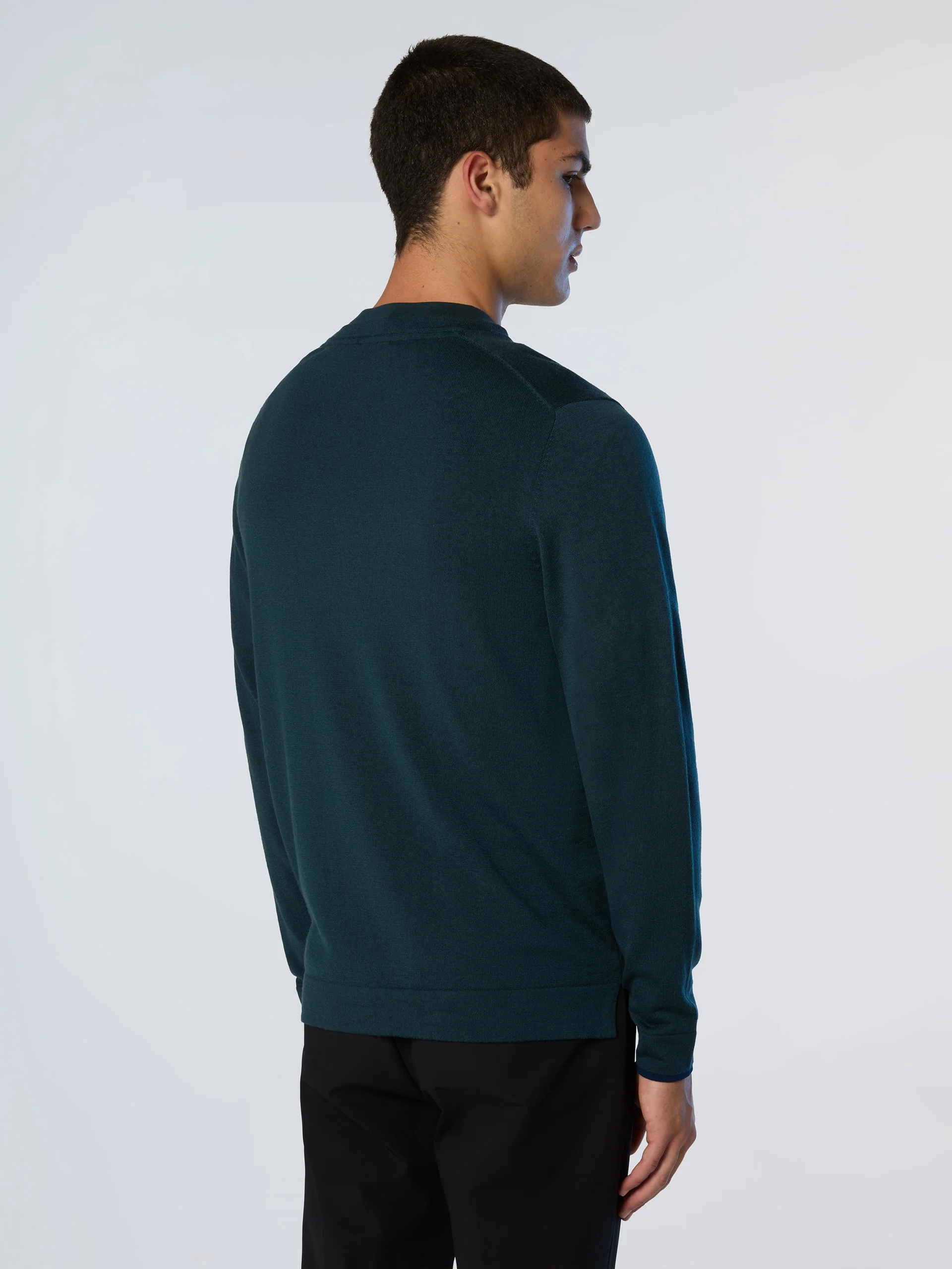 Crew-neck sweater with slits - Image 10