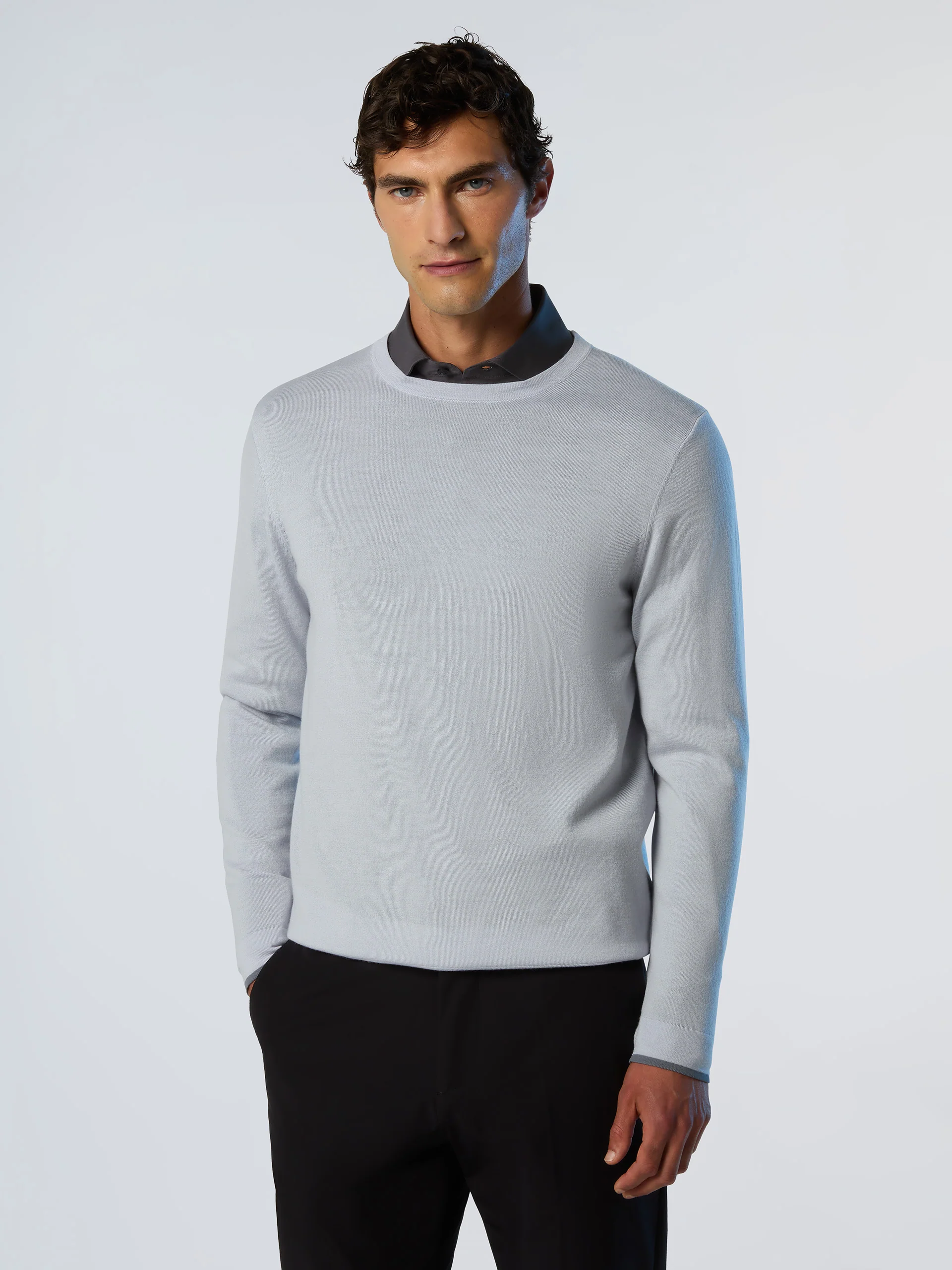 Crew-neck sweater with slits - Image 13