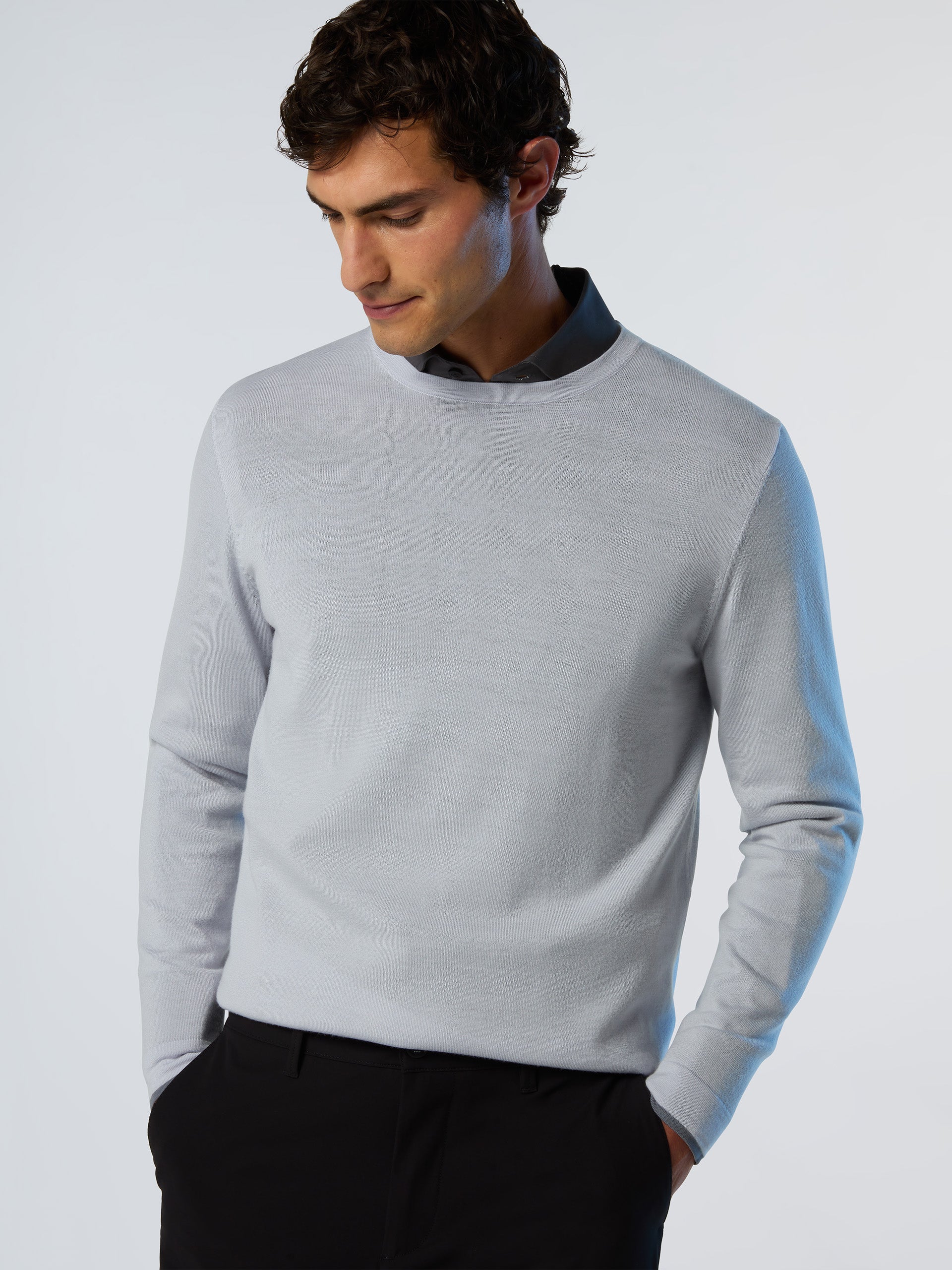 Crew-neck sweater with slits - Image 14