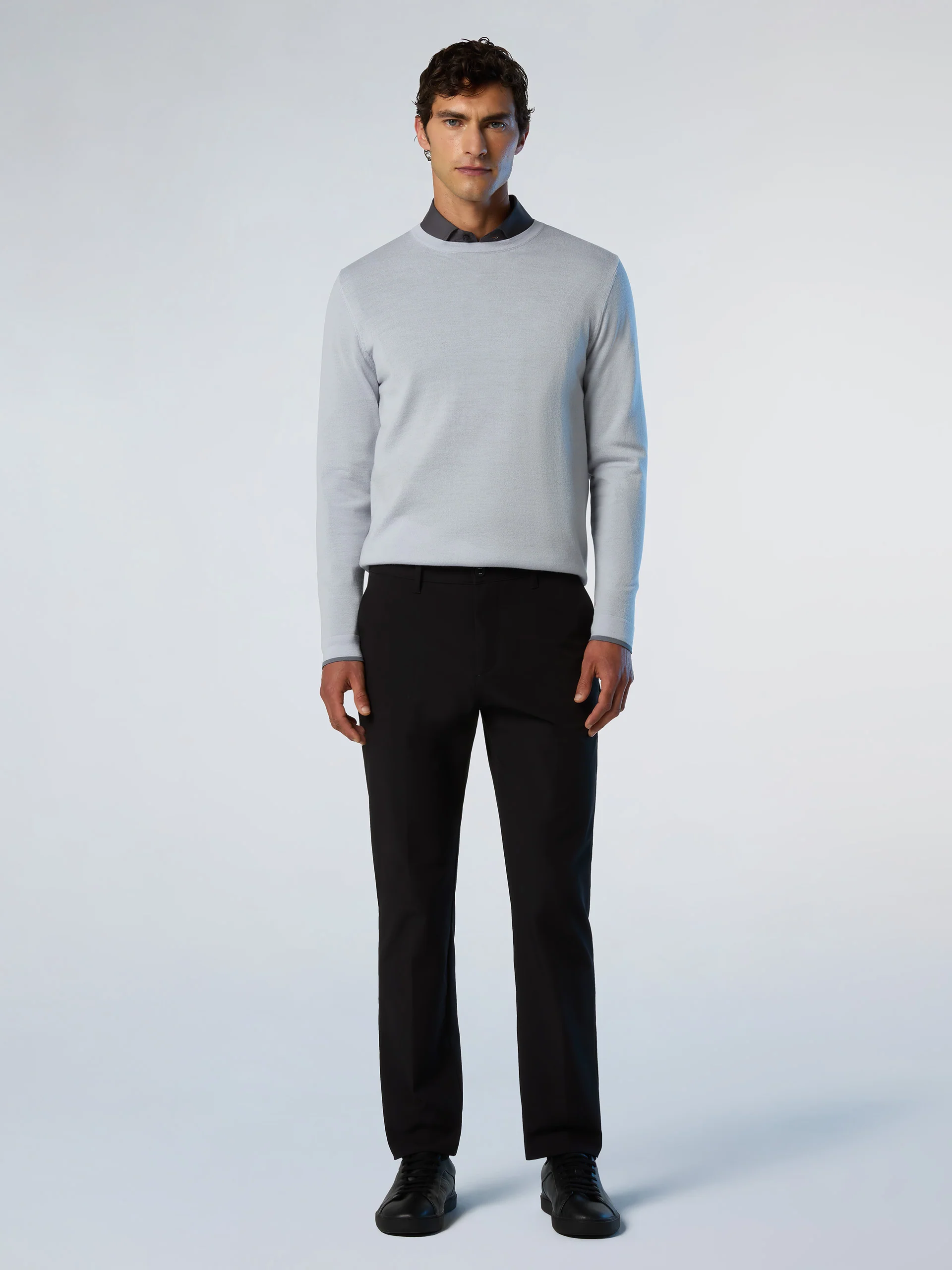 Crew-neck sweater with slits - Image 17
