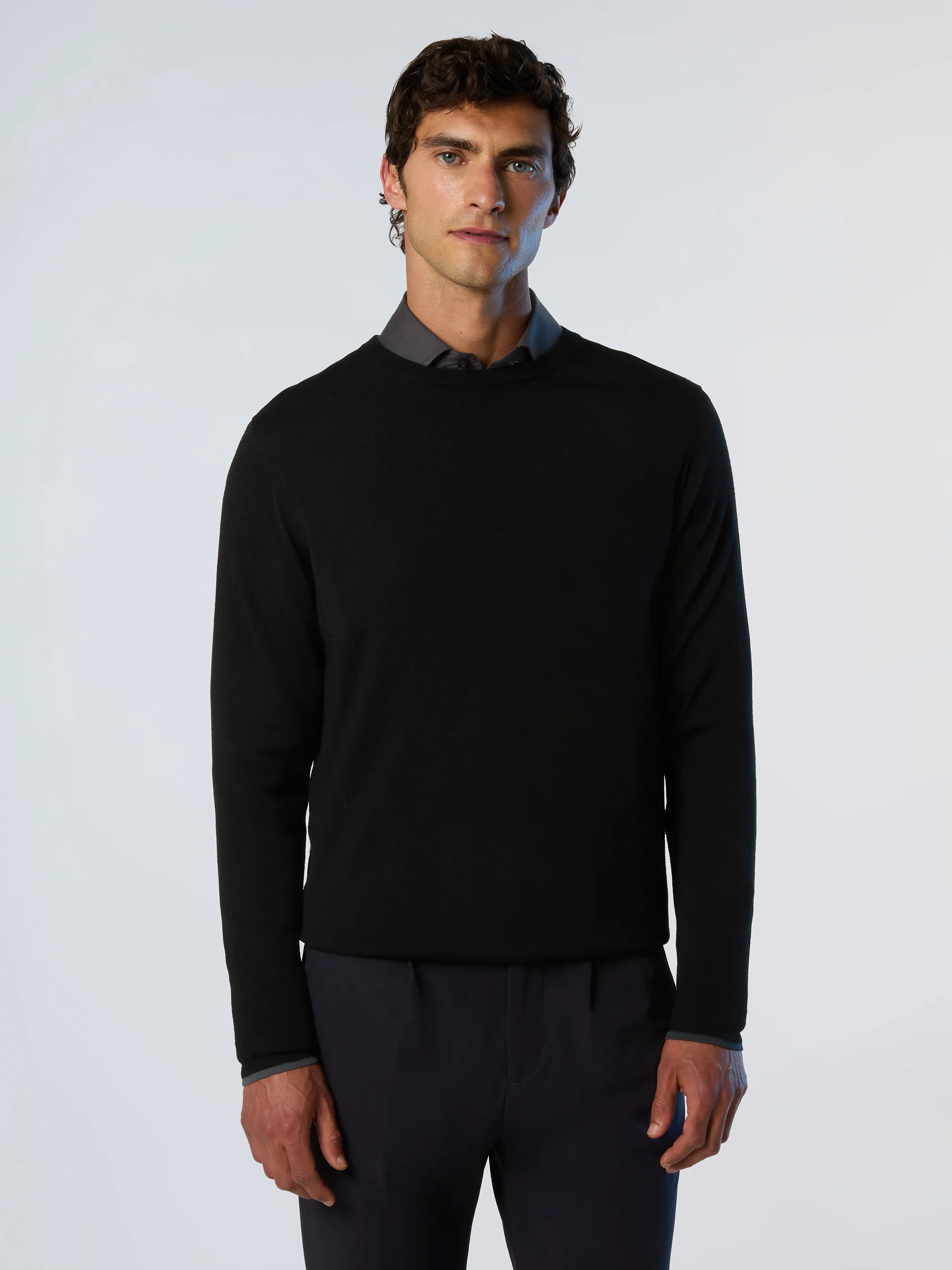 Crew-neck sweater with slits - Image 19
