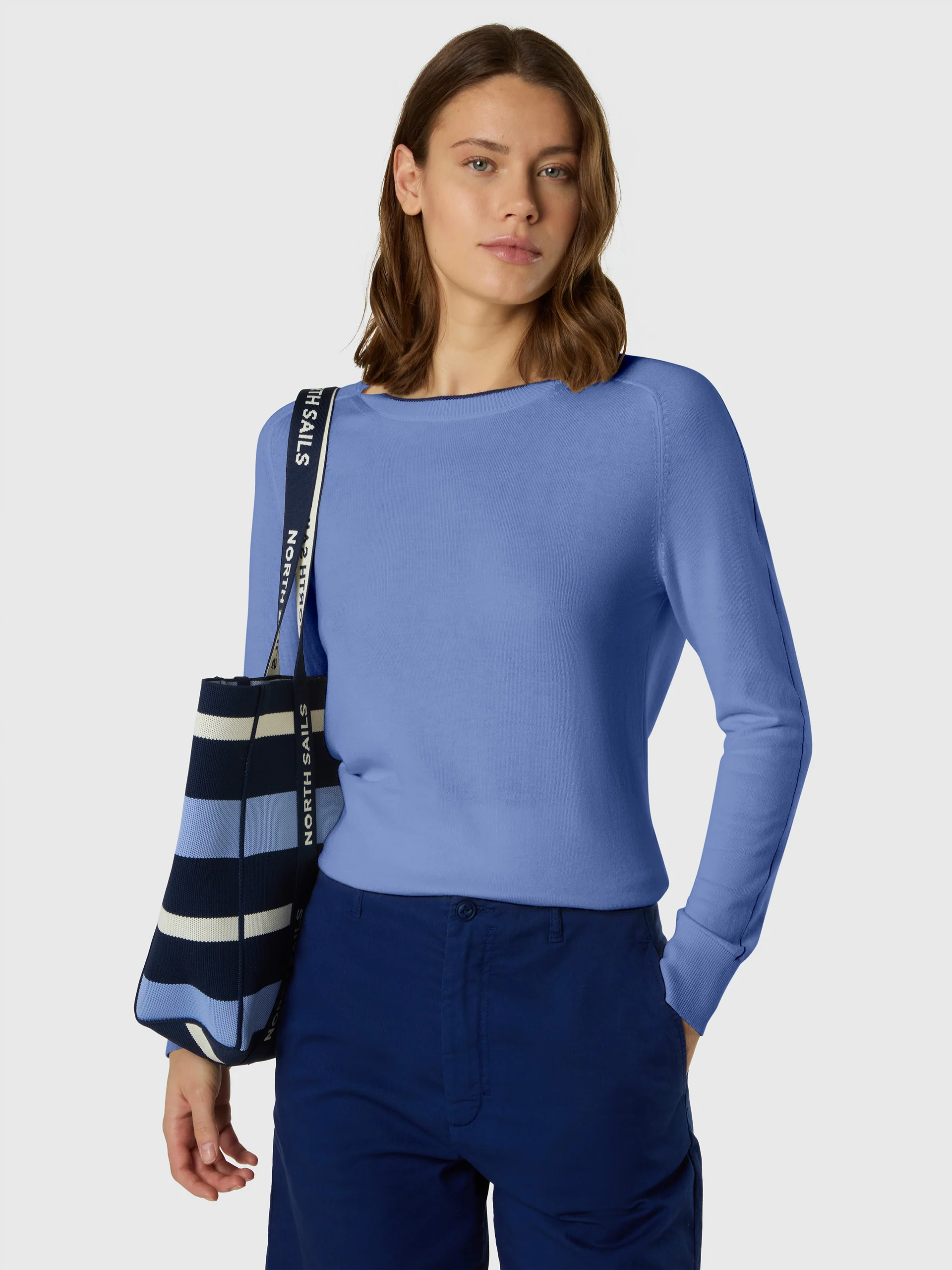 Viscose-cotton crew-neck sweater - Image 12