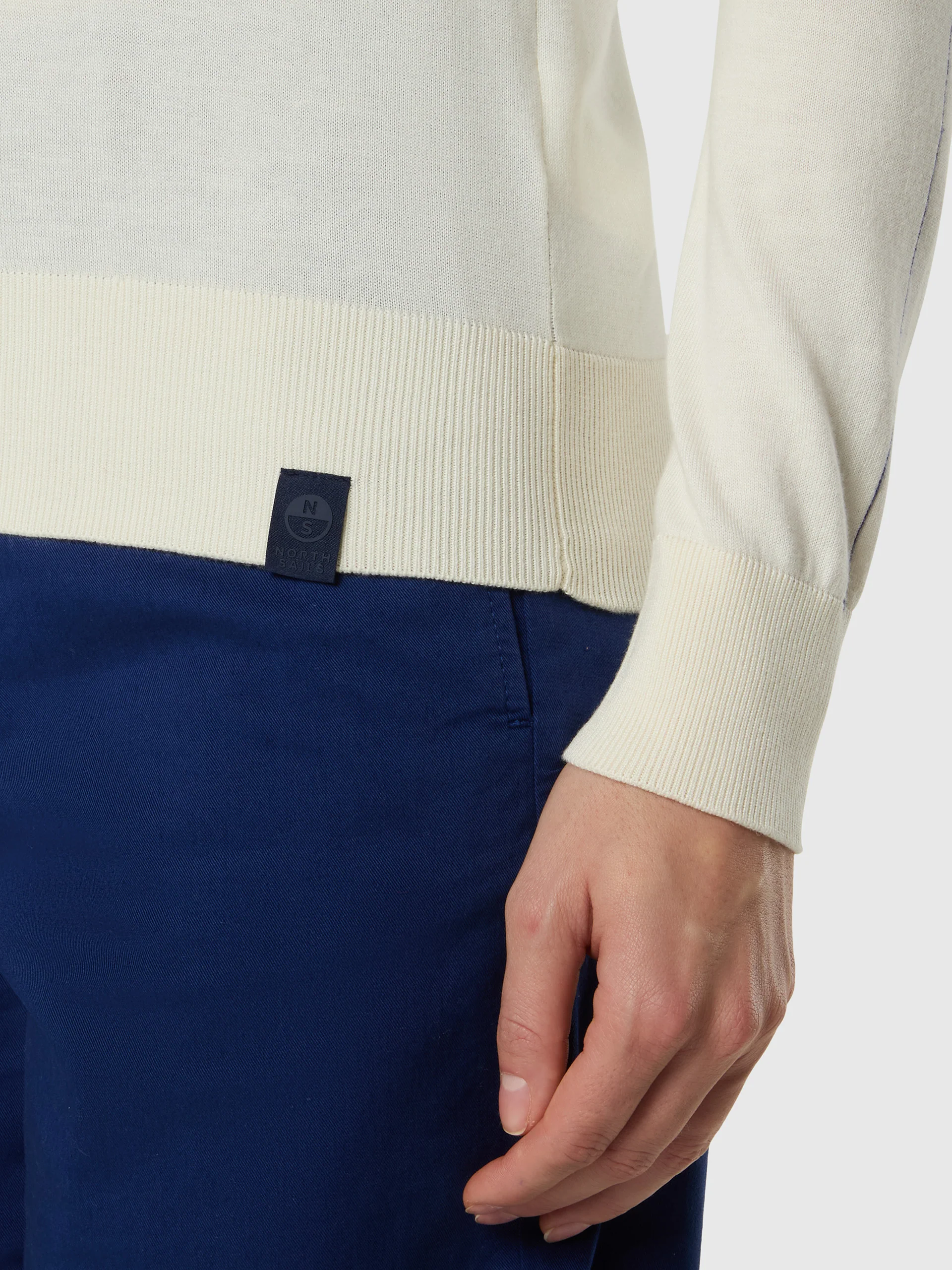 Viscose-cotton crew-neck sweater - Image 6