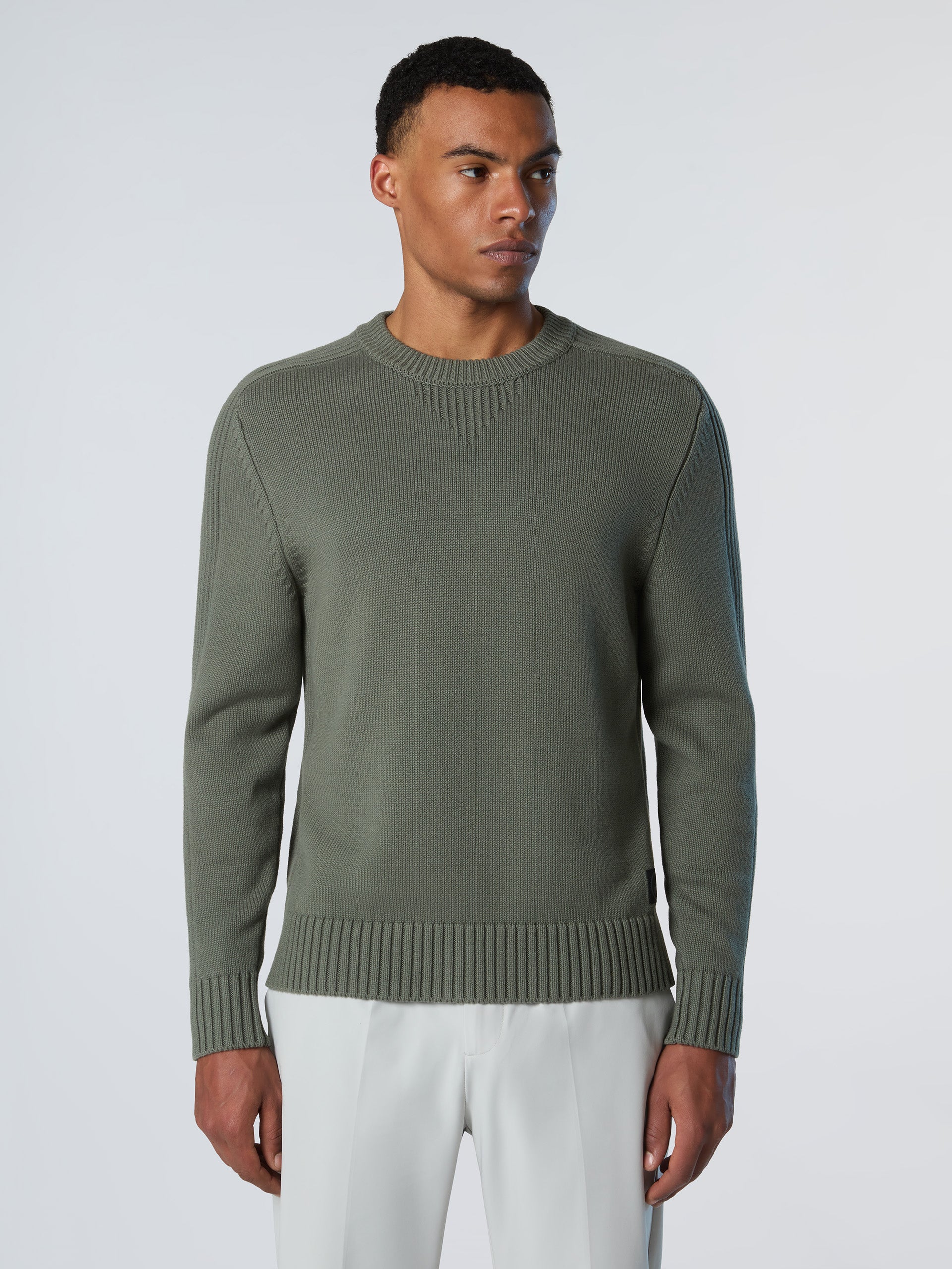 Crew-neck sweater with ribbing - Image 13