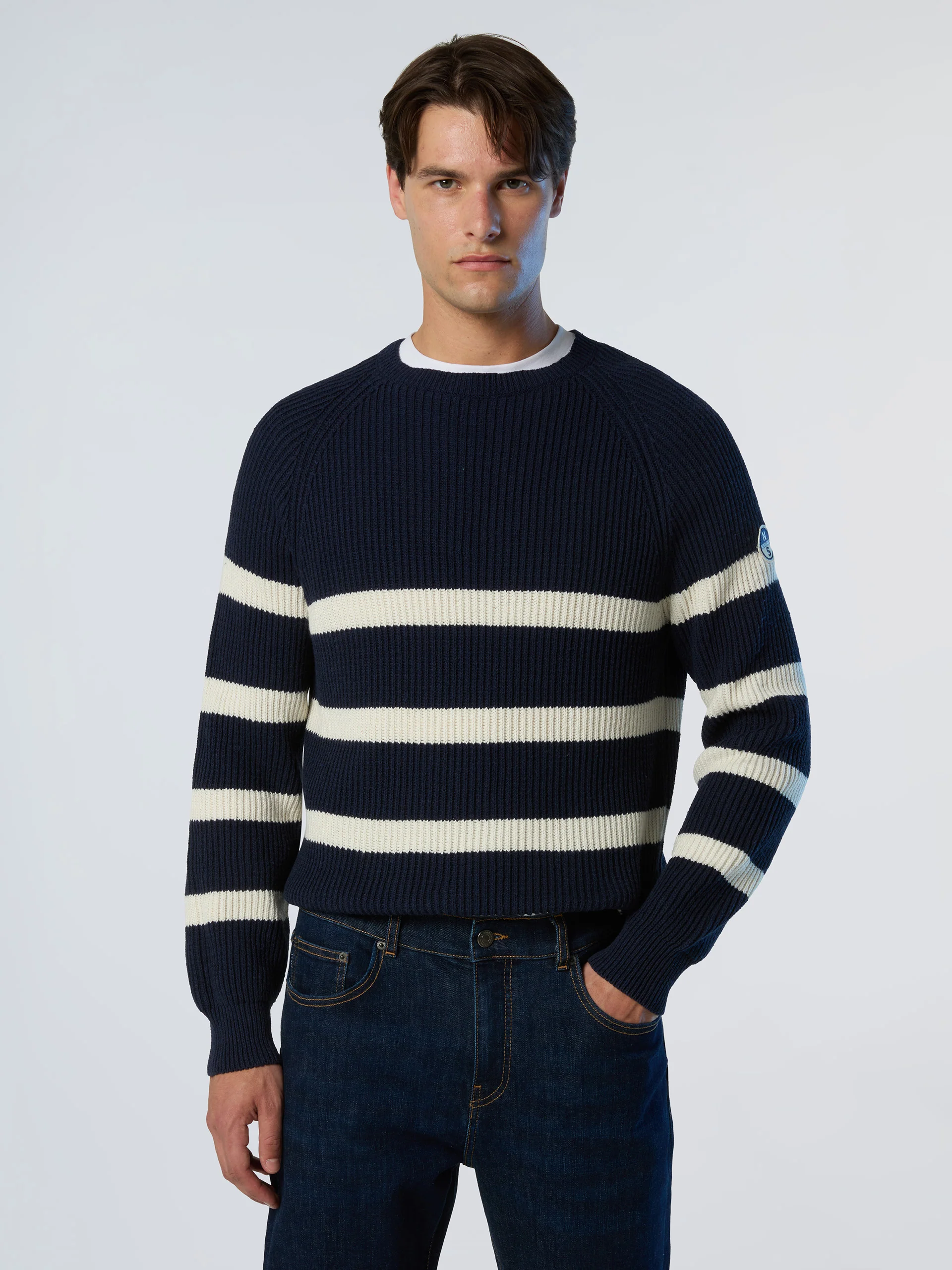 Fisherman's rib crew-neck sweater - Image 13