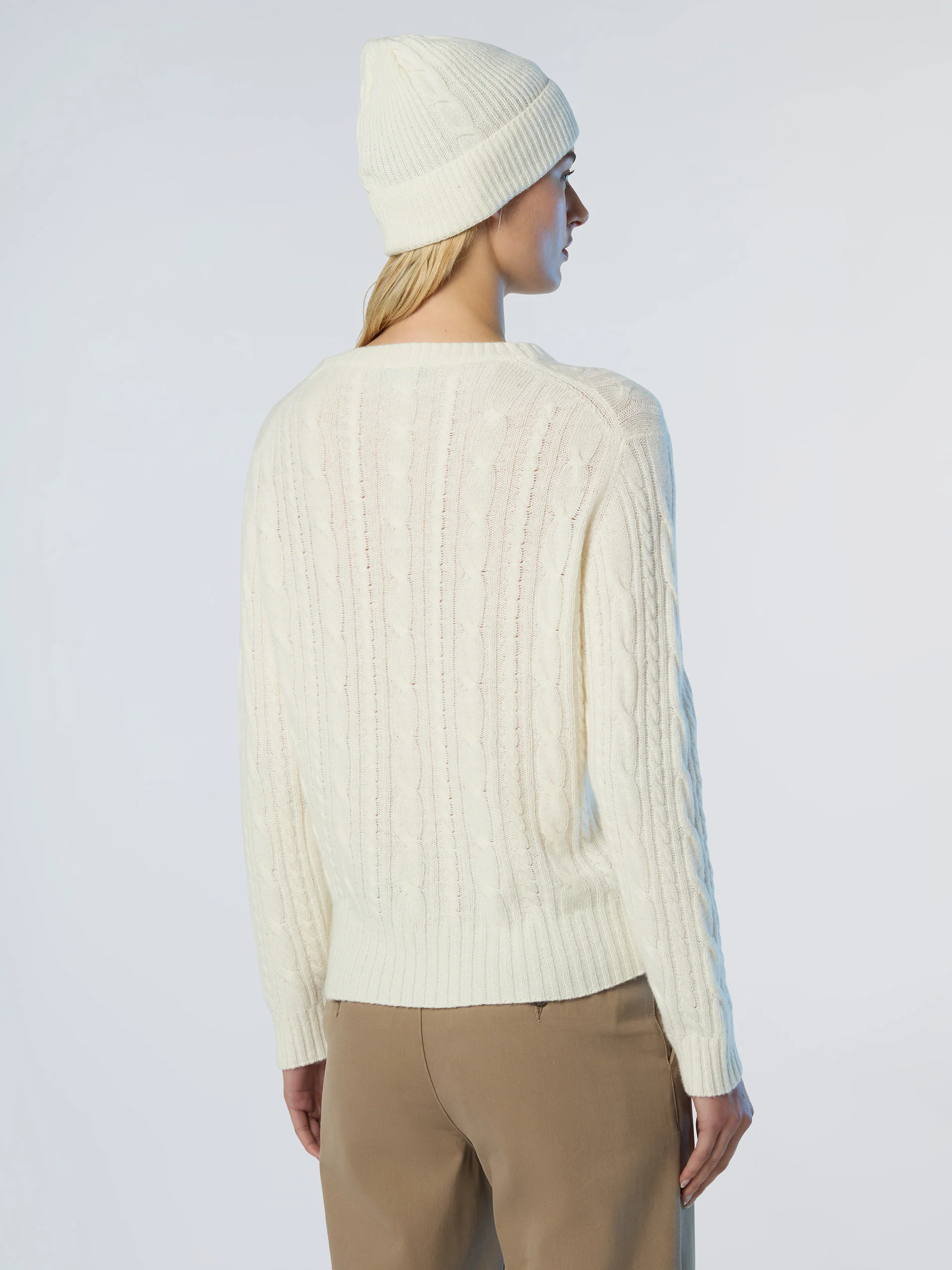 Crew-neck cable-knit sweater - Image 3