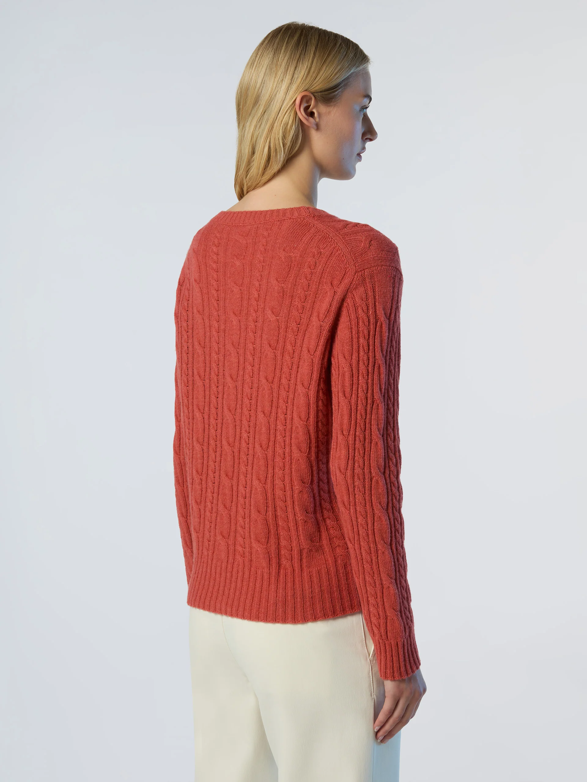 Crew-neck cable-knit sweater - Image 8