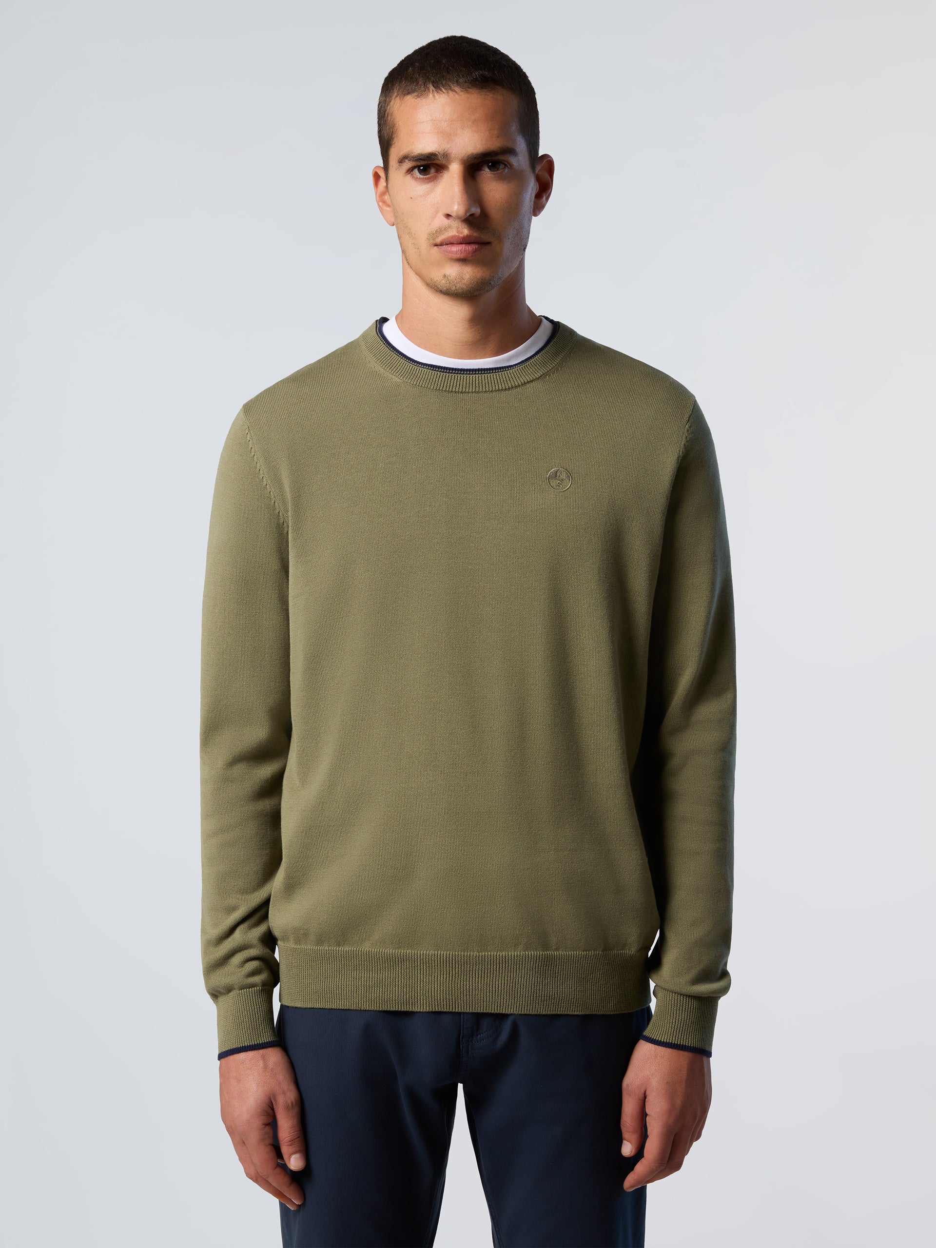 Sweater with embroidered logo