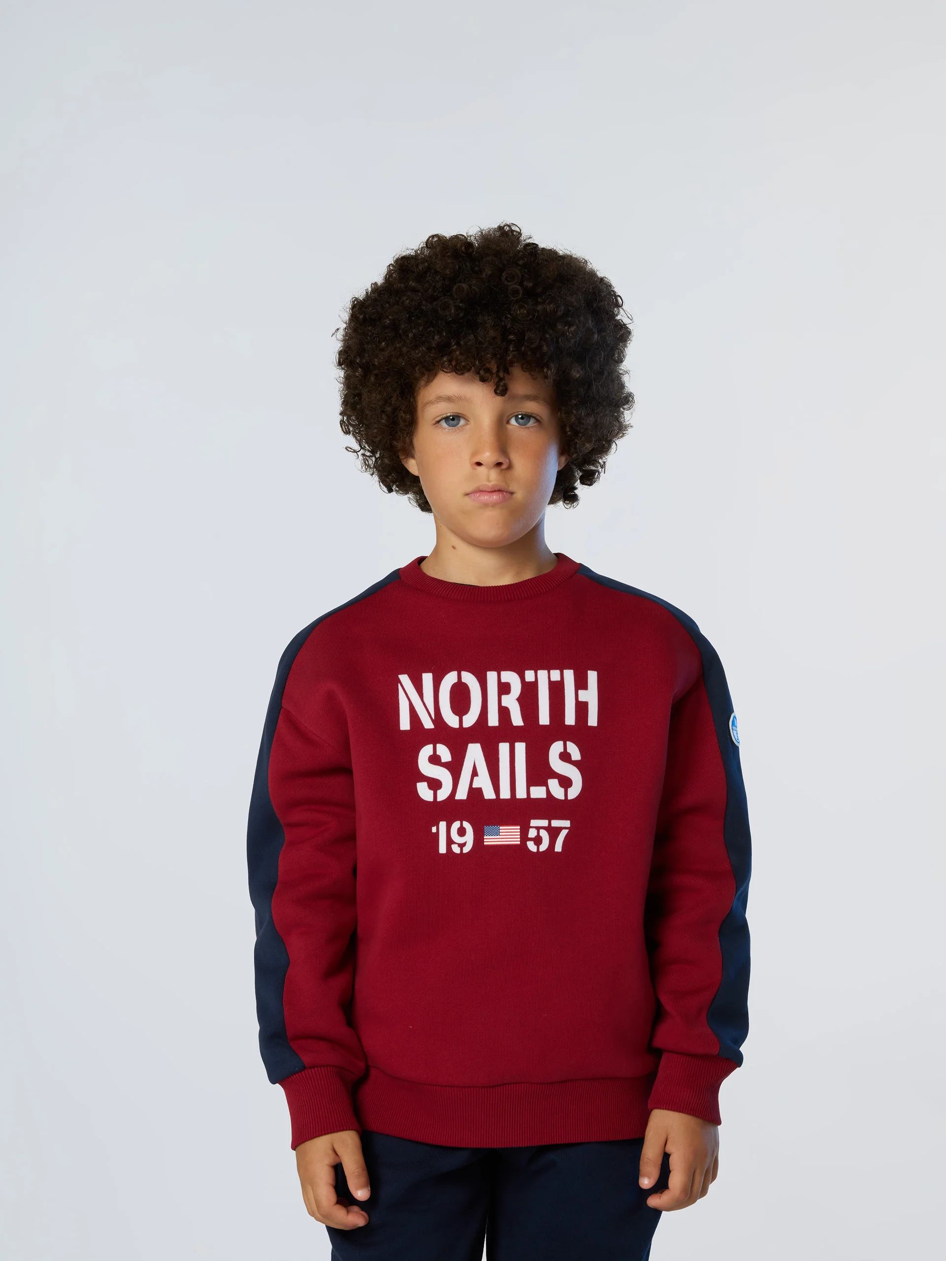 Sweatshirt with flock print