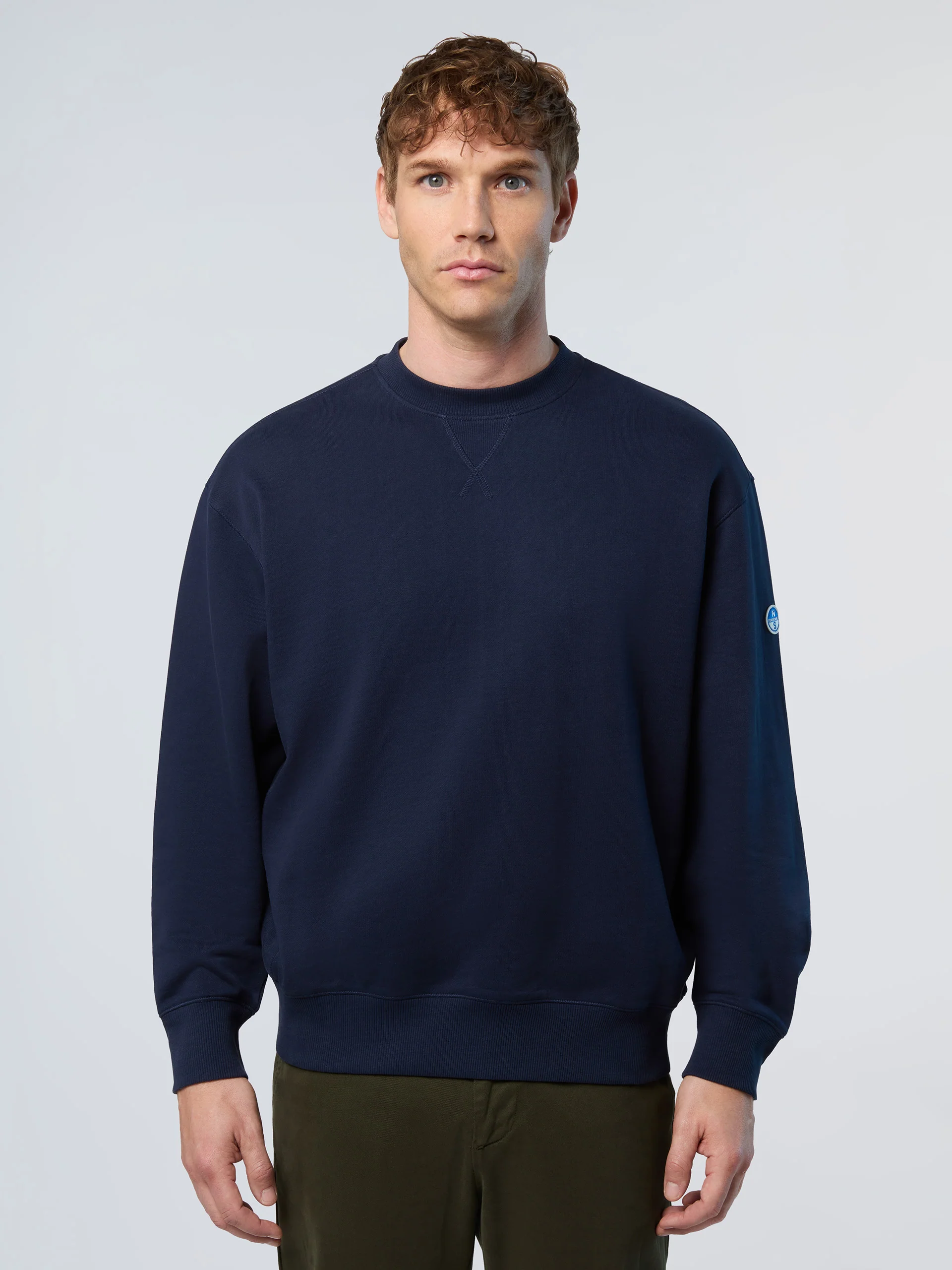 Sweatshirt with side ribbing