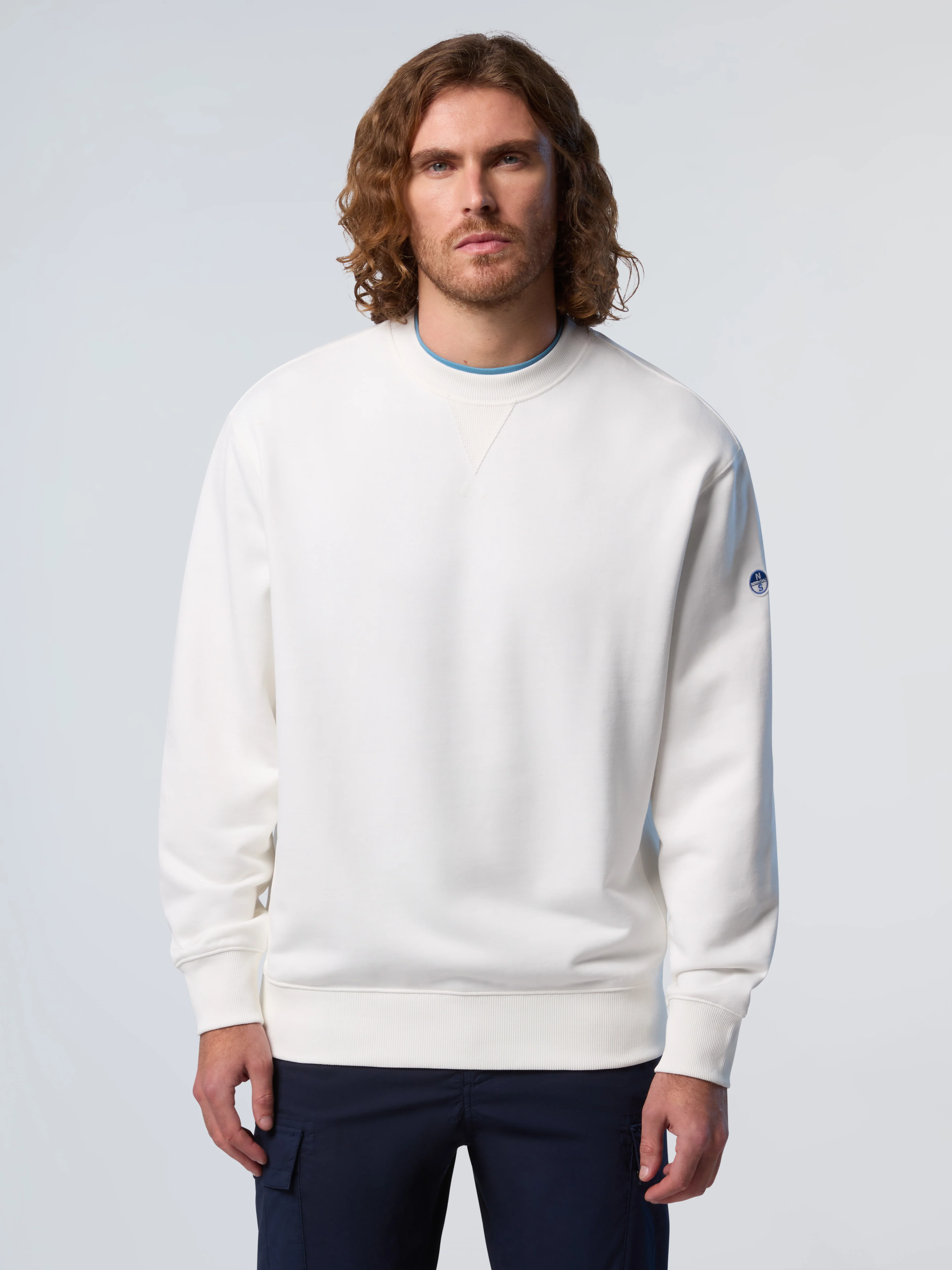 Sweatshirt with side ribbing