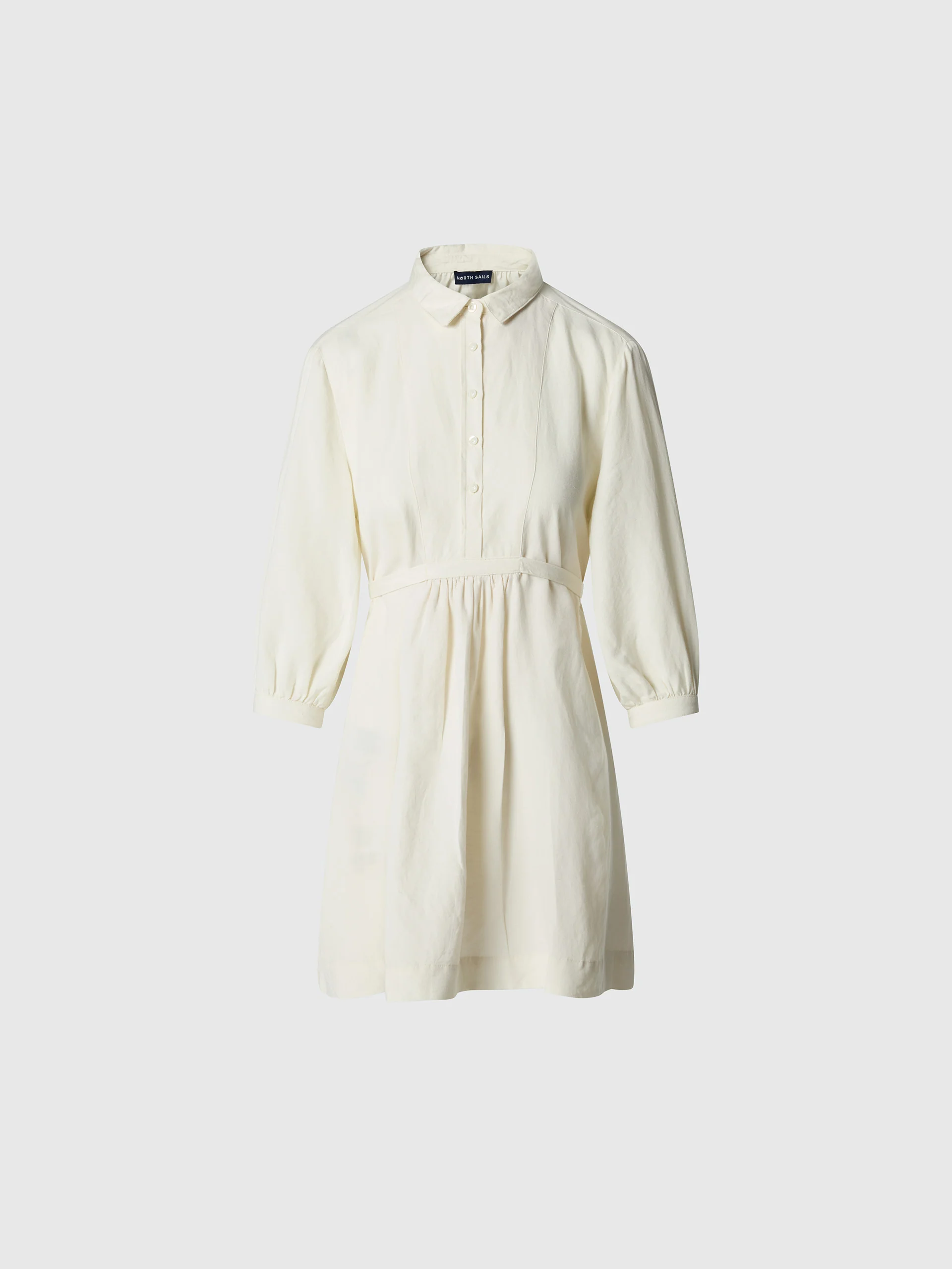 Short shirt dress with waist tie