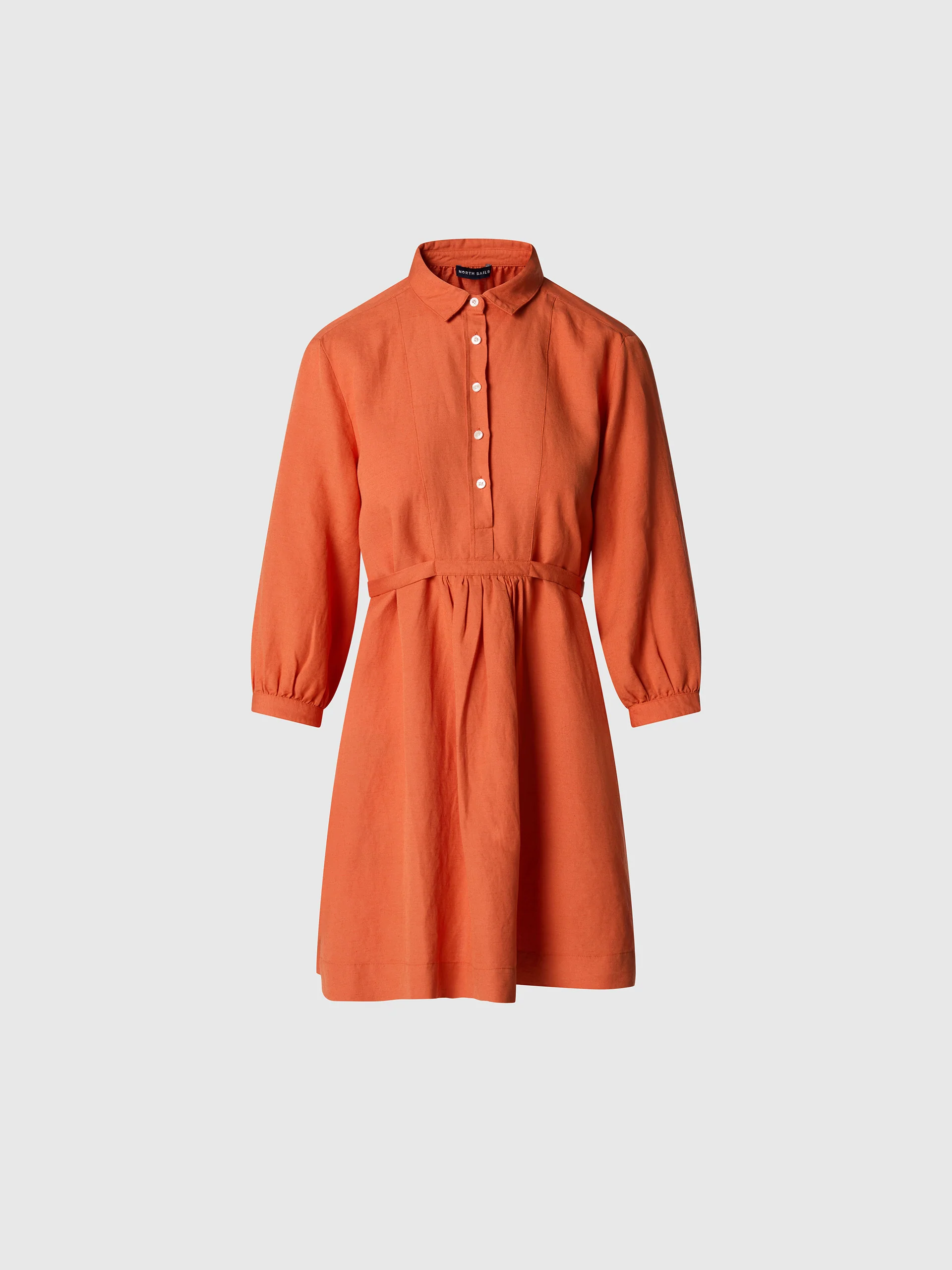 Short shirt dress with waist tie - Image 4