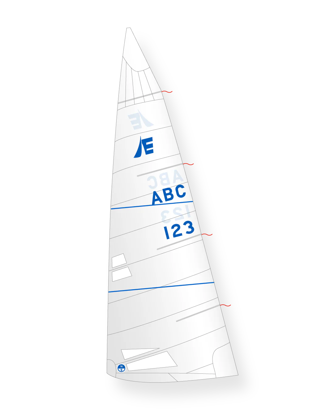 ETCHELLS PC-FM2 RADIAL HEAD MAINSAIL